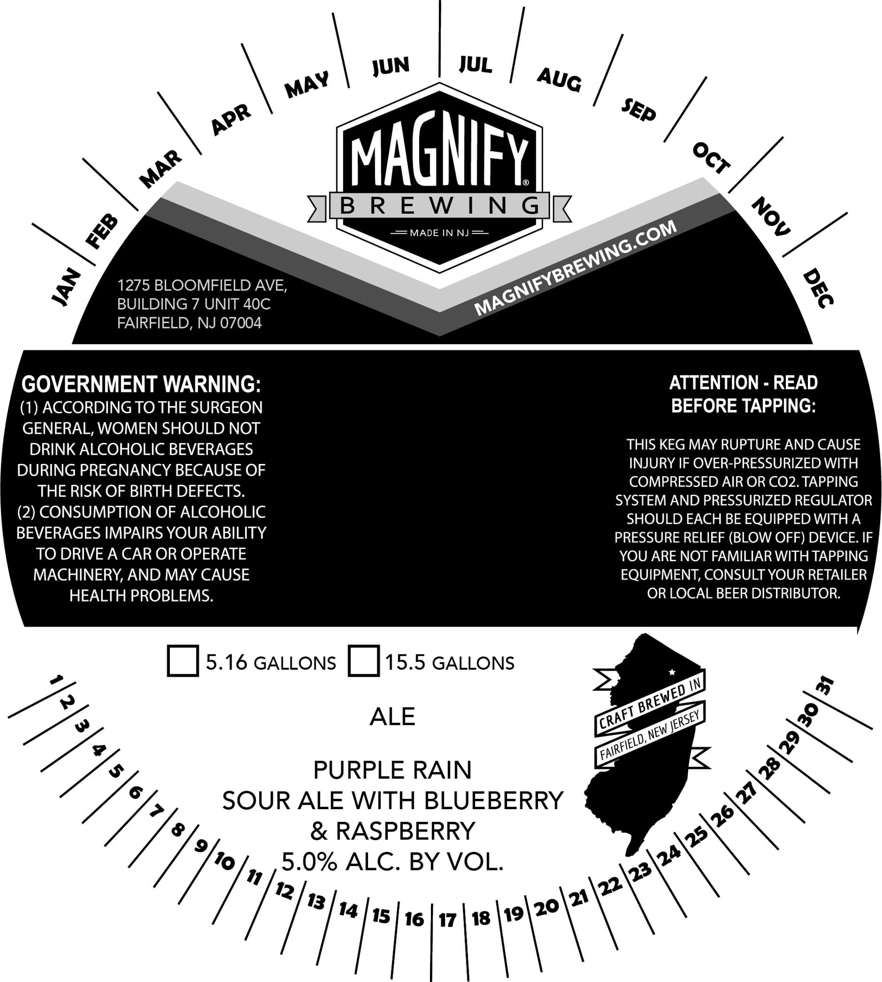 Purple Rain by Magnify Brewing - beer label