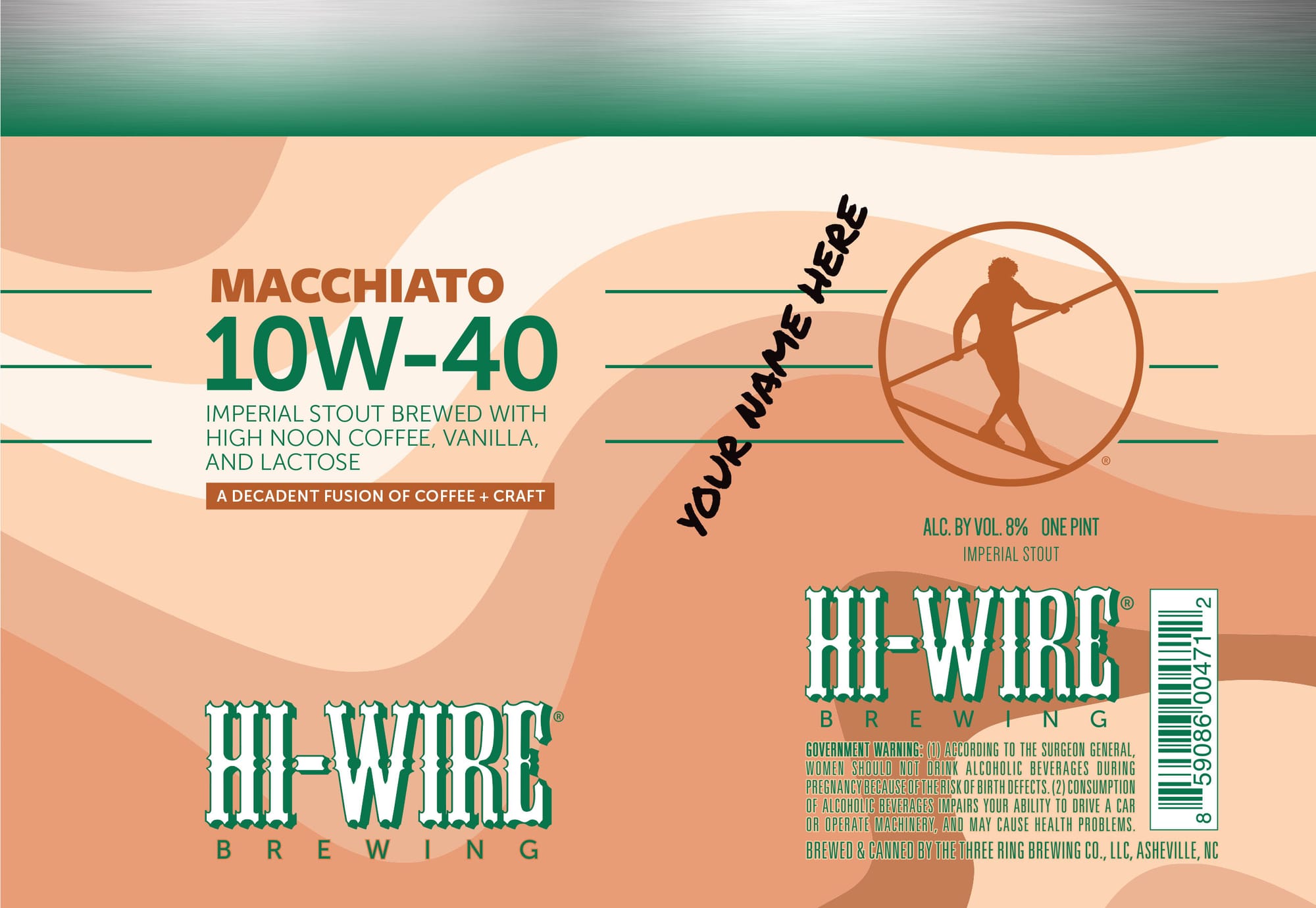 10W-40 by Hi-Wire Brewing - beer label