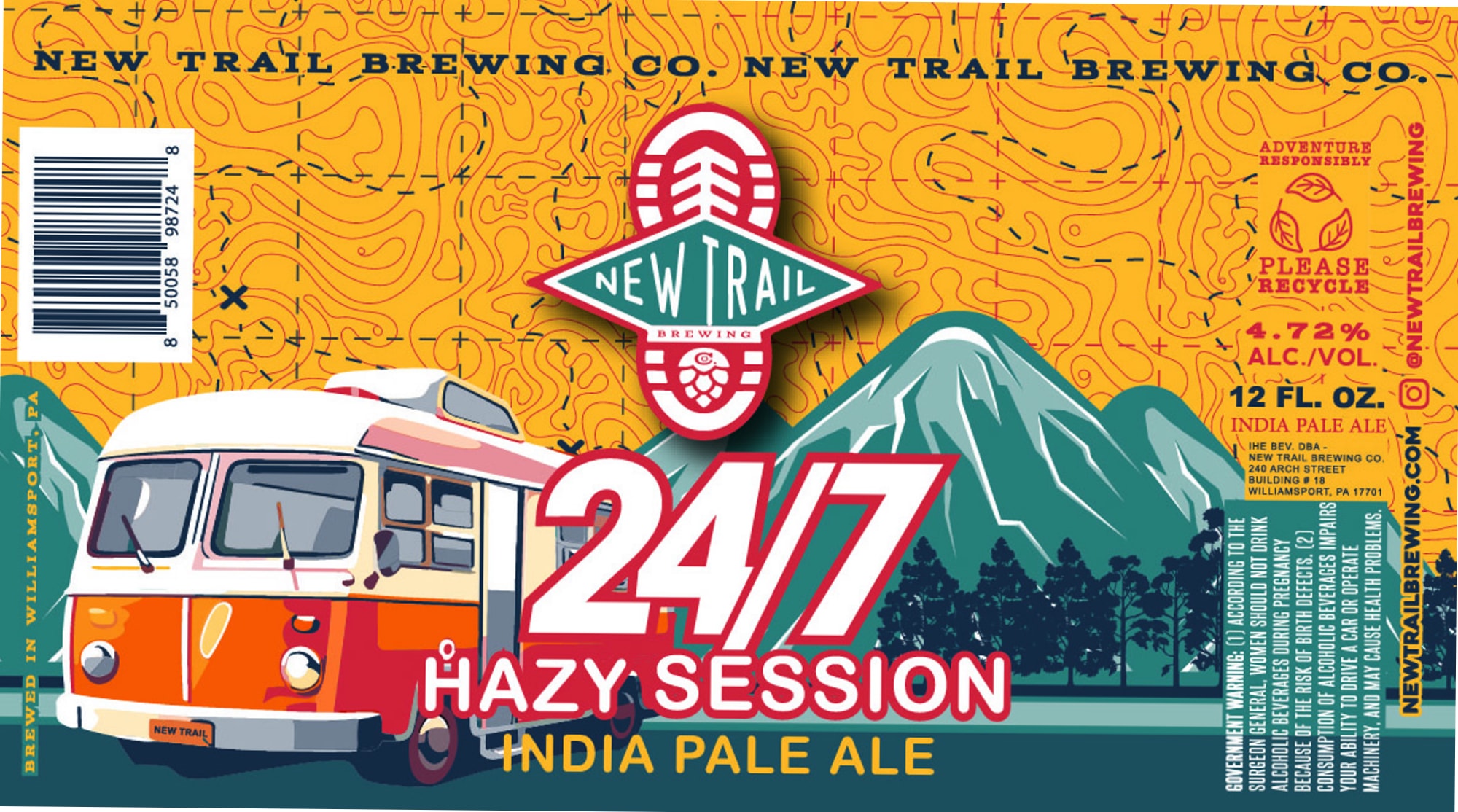 24/7 by New Trail Brewing - beer label