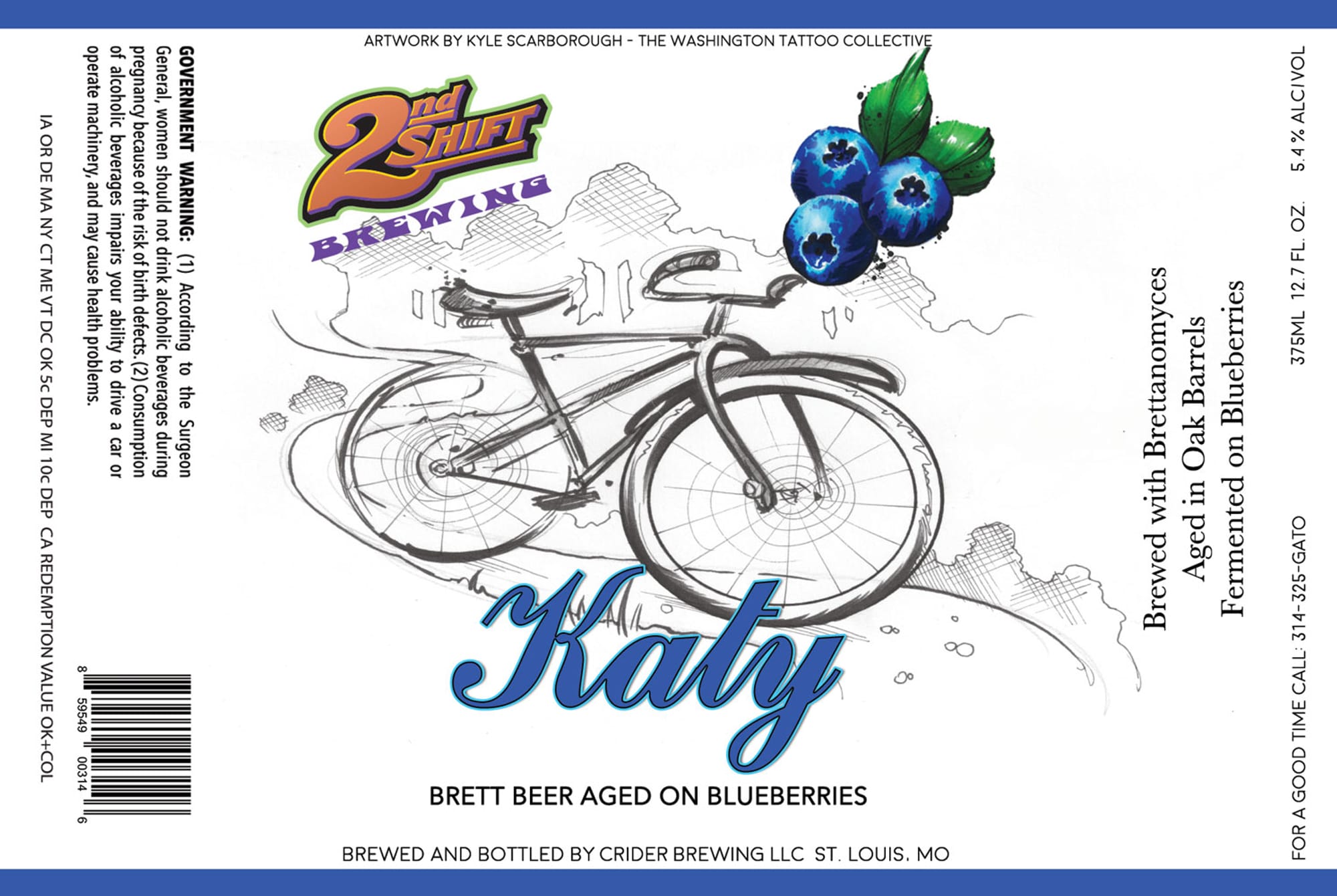 Katy by 2Shift Brewing - beer label