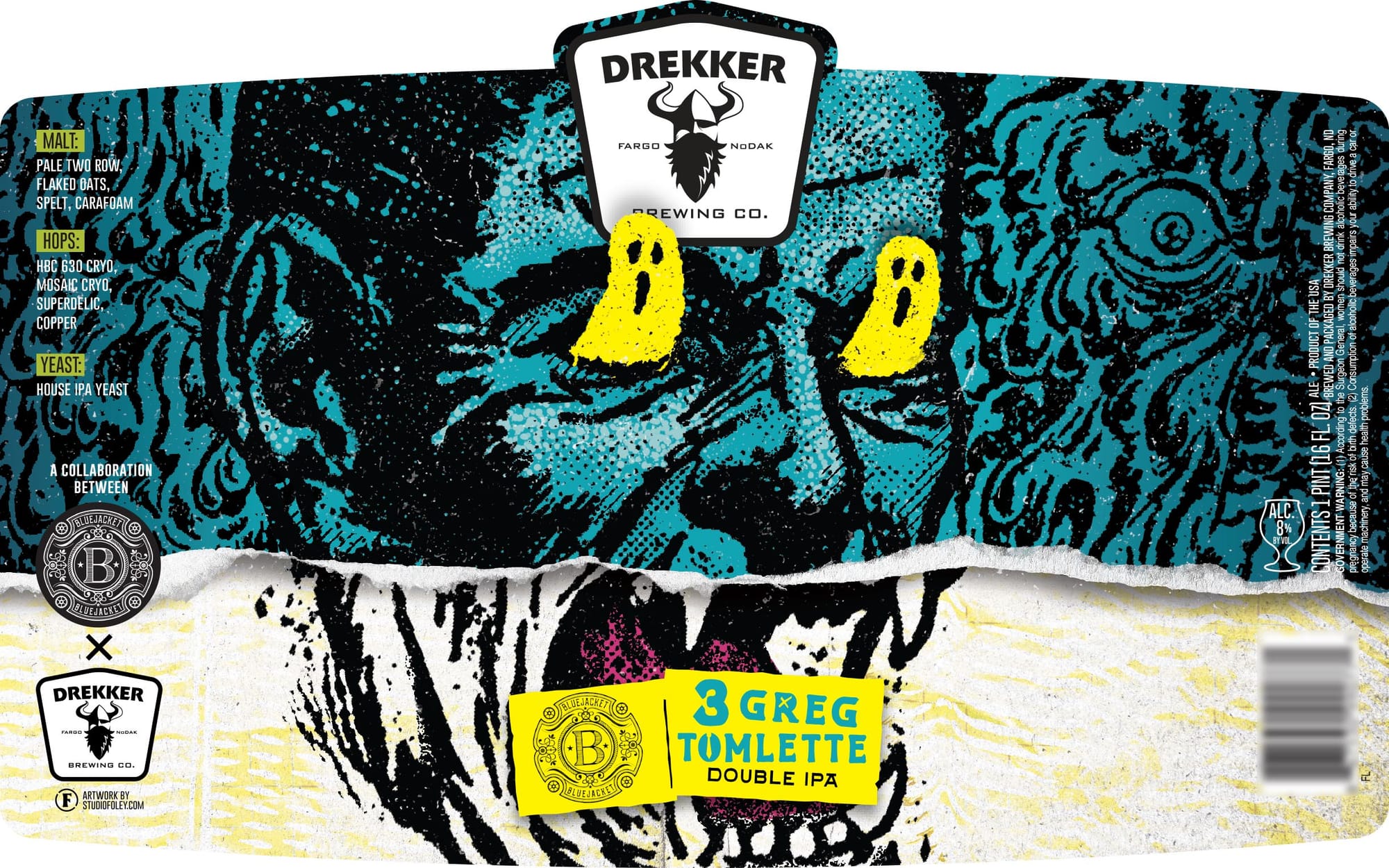 3 Greg Tomlette by Drekker Brewing Co. - beer label