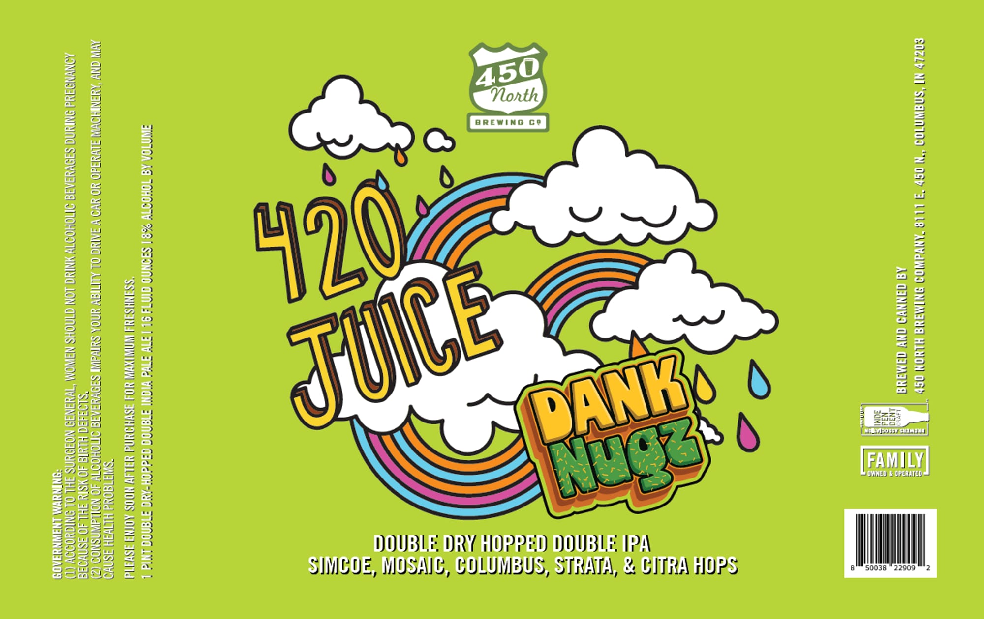420 Juice by 420 North Brewing Co. - beer label