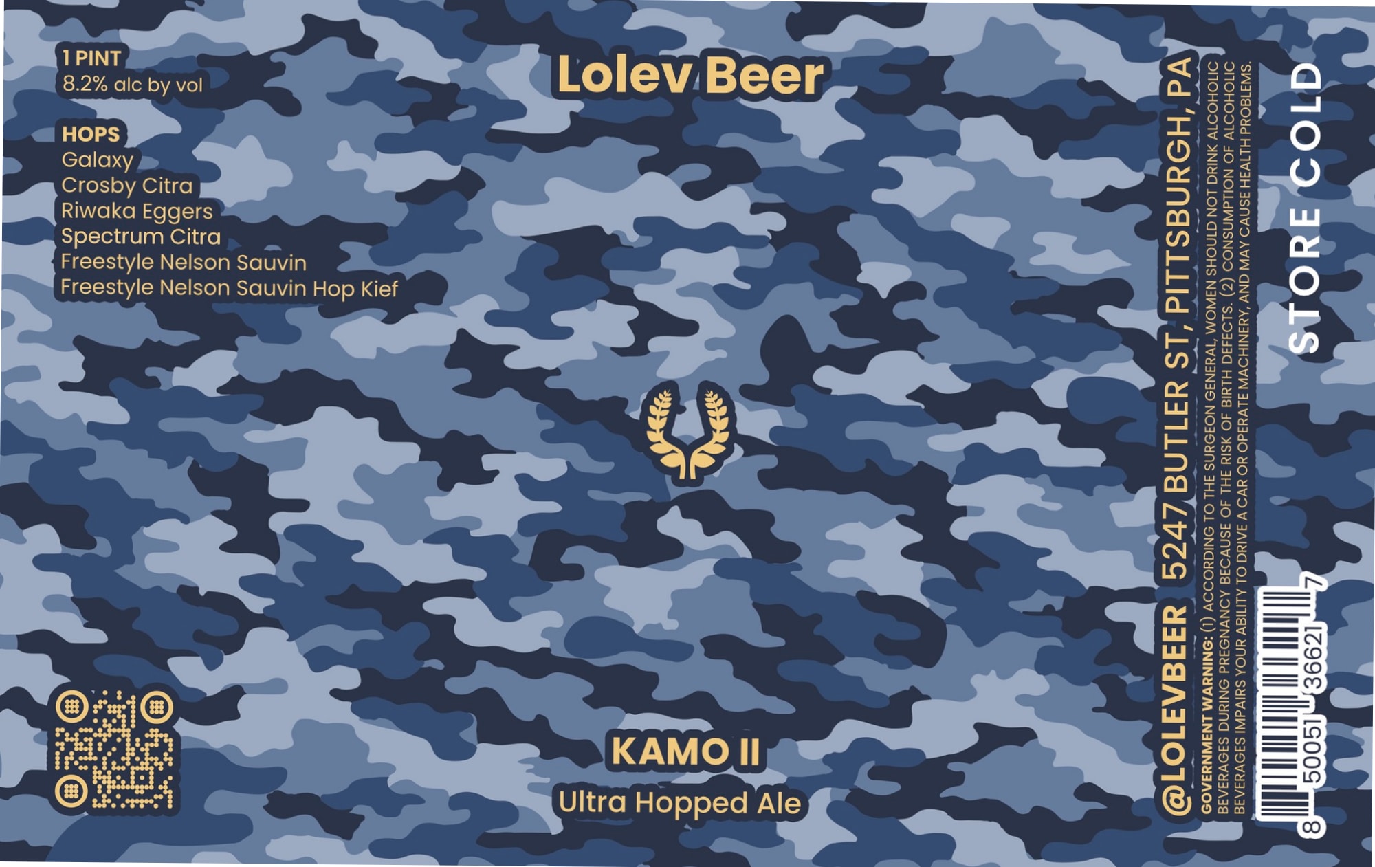5247 – Kamo II by Lolev Beer - beer label