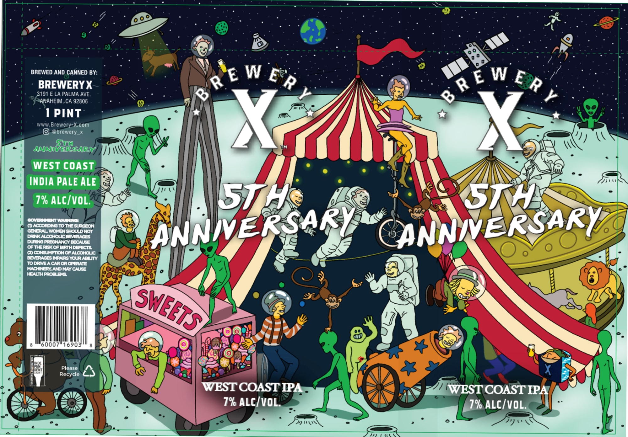 5th Anniversary Sweets by Brewery X - beer label
