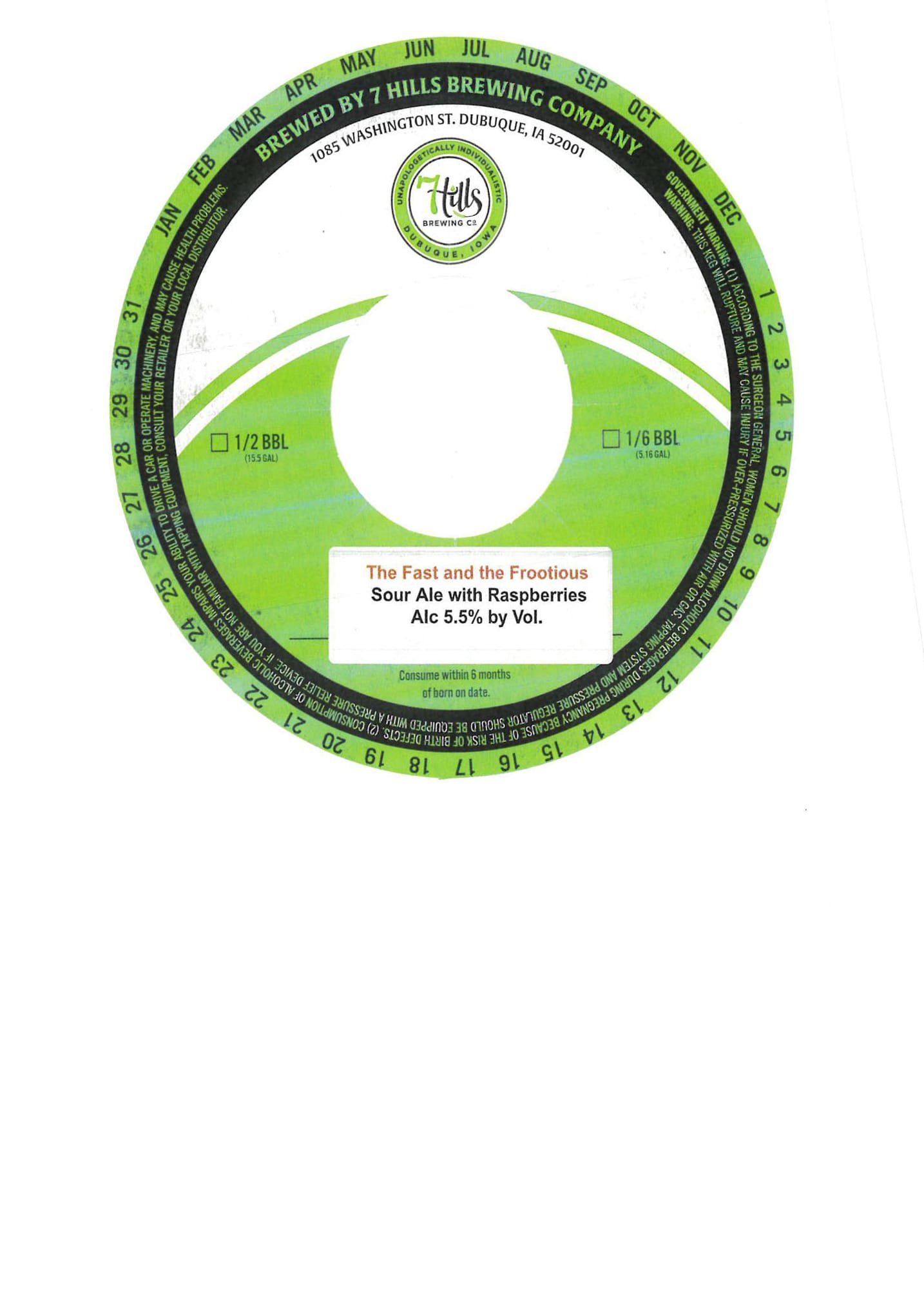 The Fast and the Frootious by 7 Hills Brewing Company - beer label