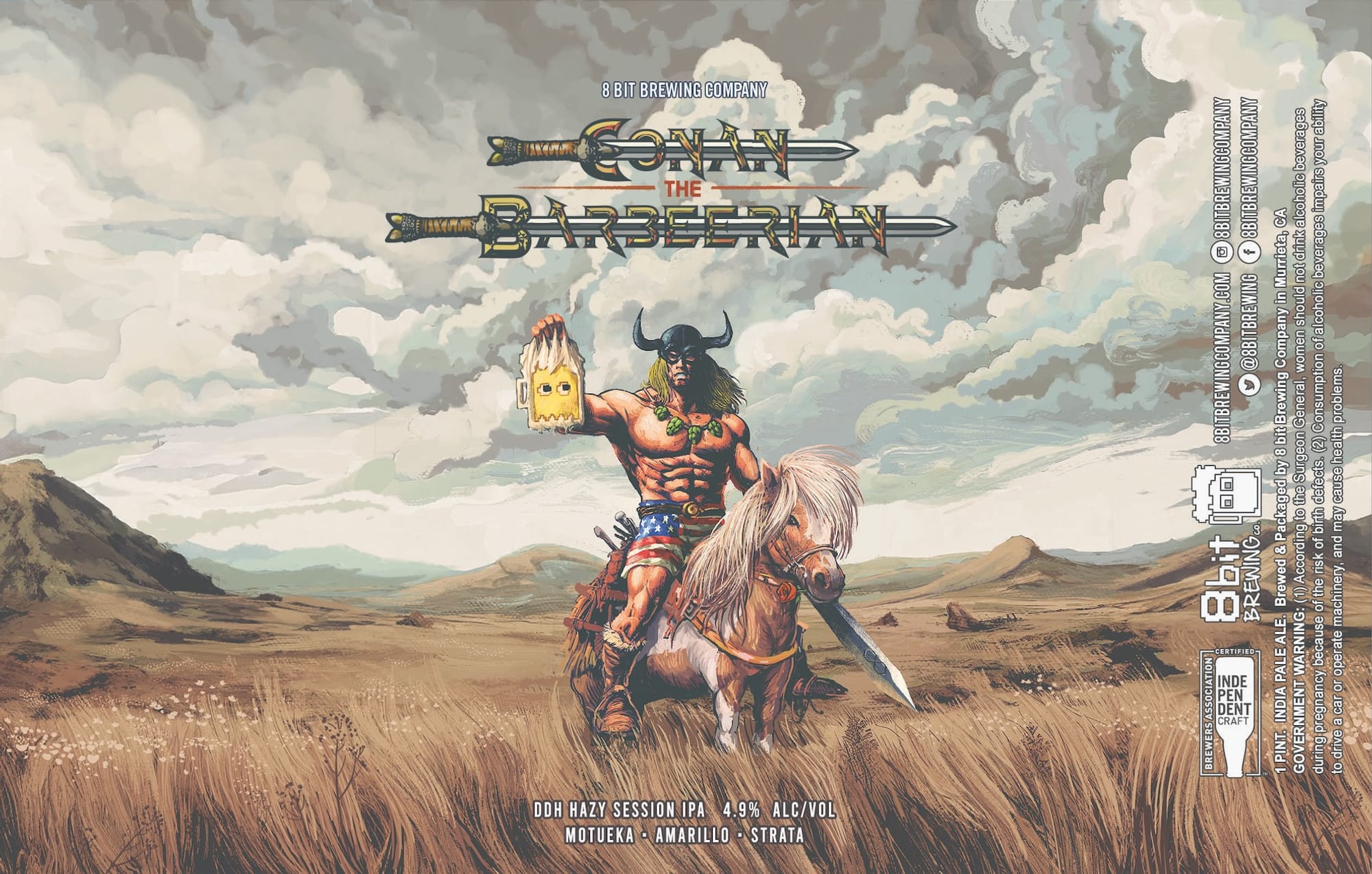 Conan the Barbarian by 8 Bit Brewing Company - beer label