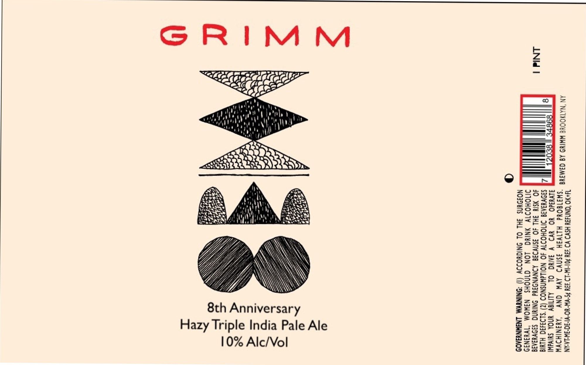 8th Anniversary by Grimm Artisanal Ales - beer label
