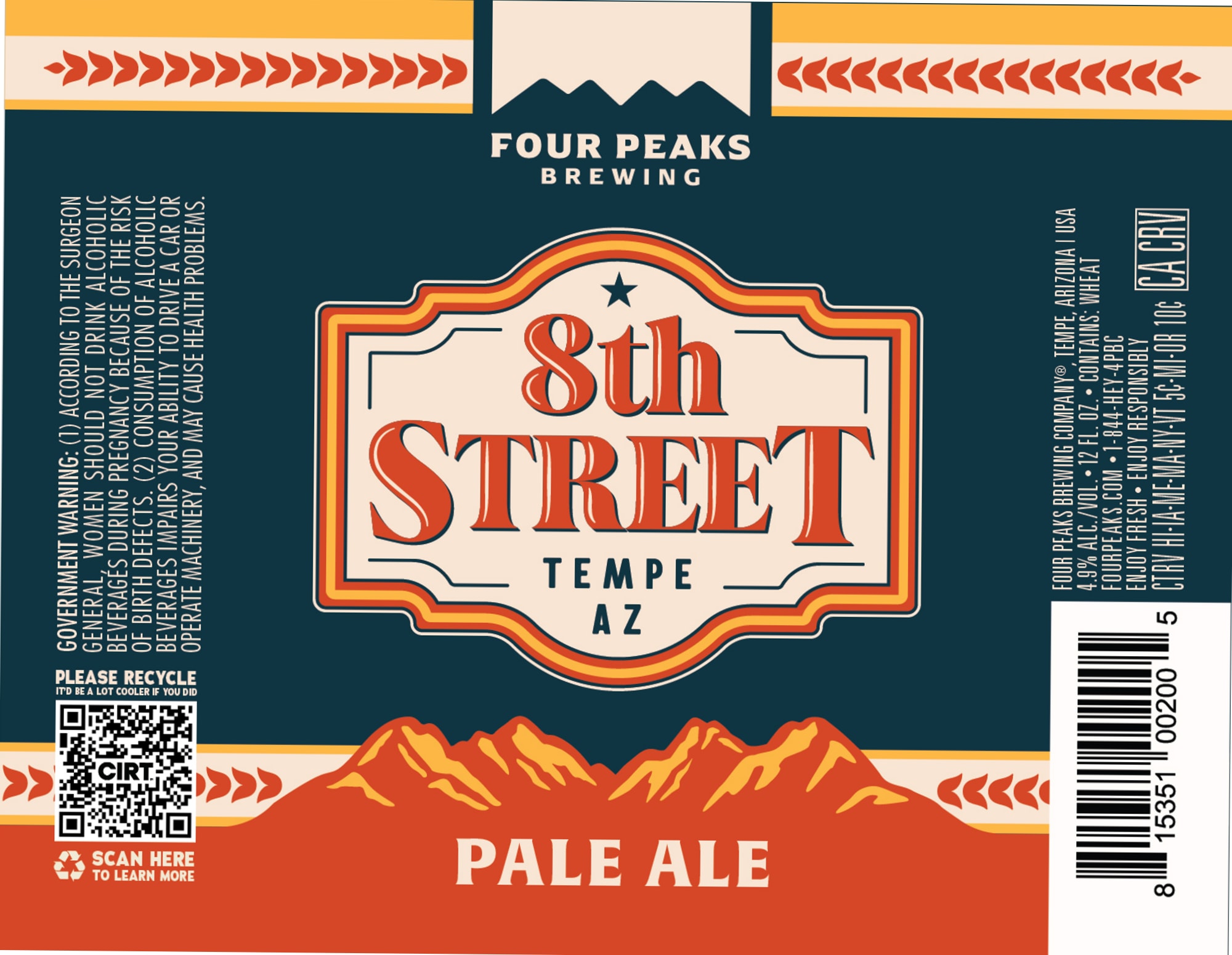 8th Street Pale Ale by Four Peaks Brewing Company - beer label