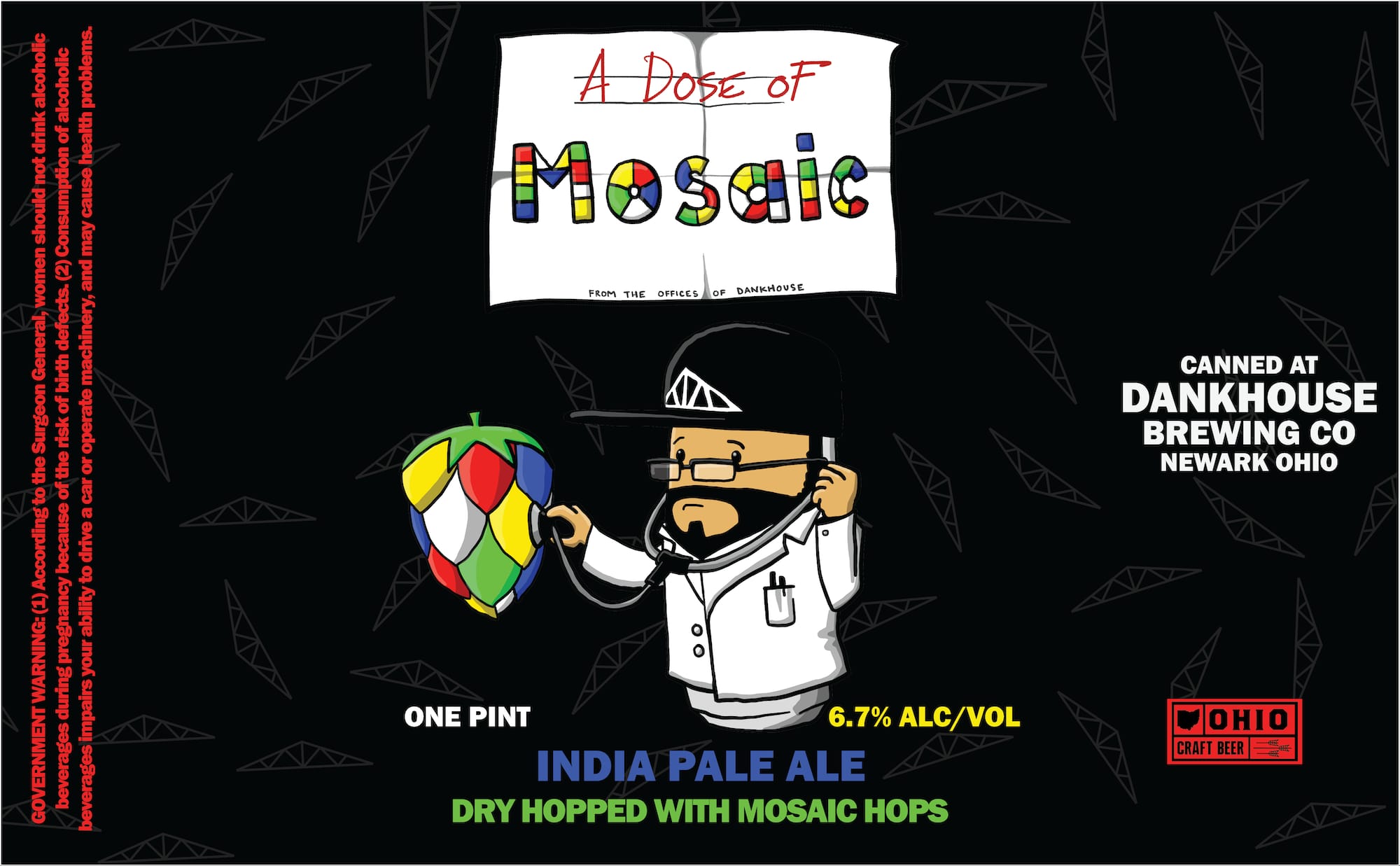 A Dose of Mosaic by Dankhouse Brewing Co - beer label