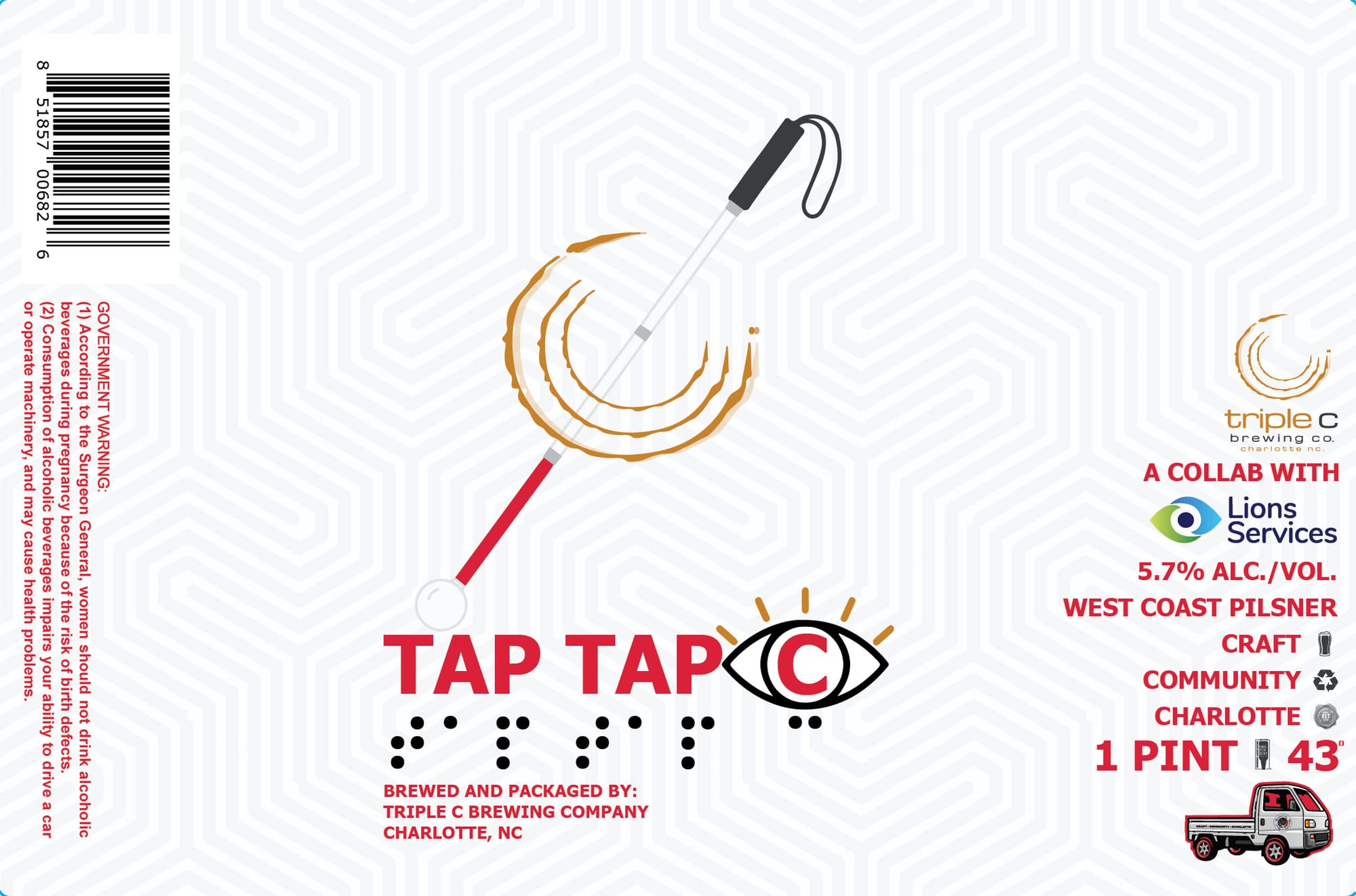 A COLLAB WITH Lions Services by Triple C Brewing Company - beer label