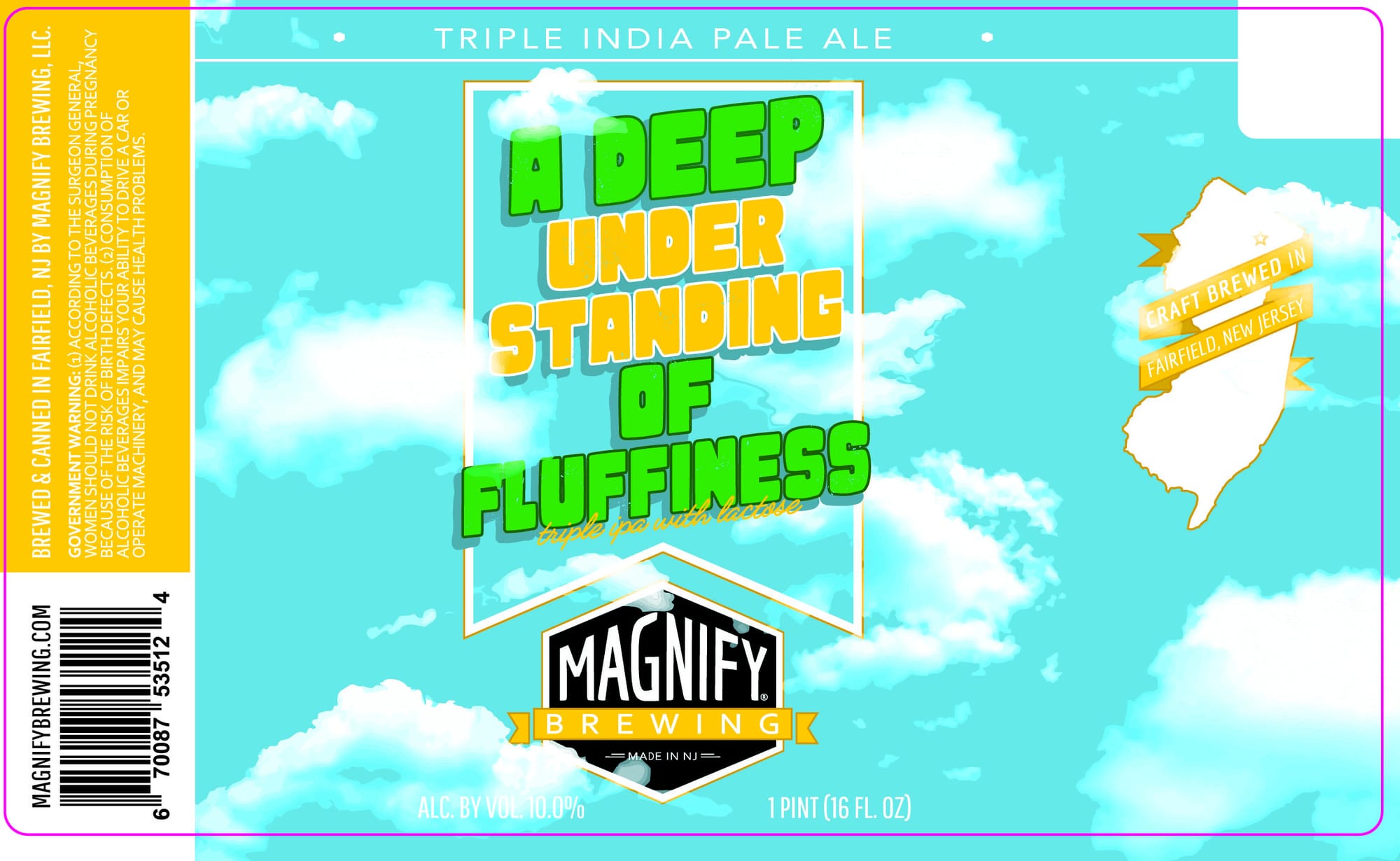 A Deep Understanding of Fluffiness by Magnify Brewing - beer label