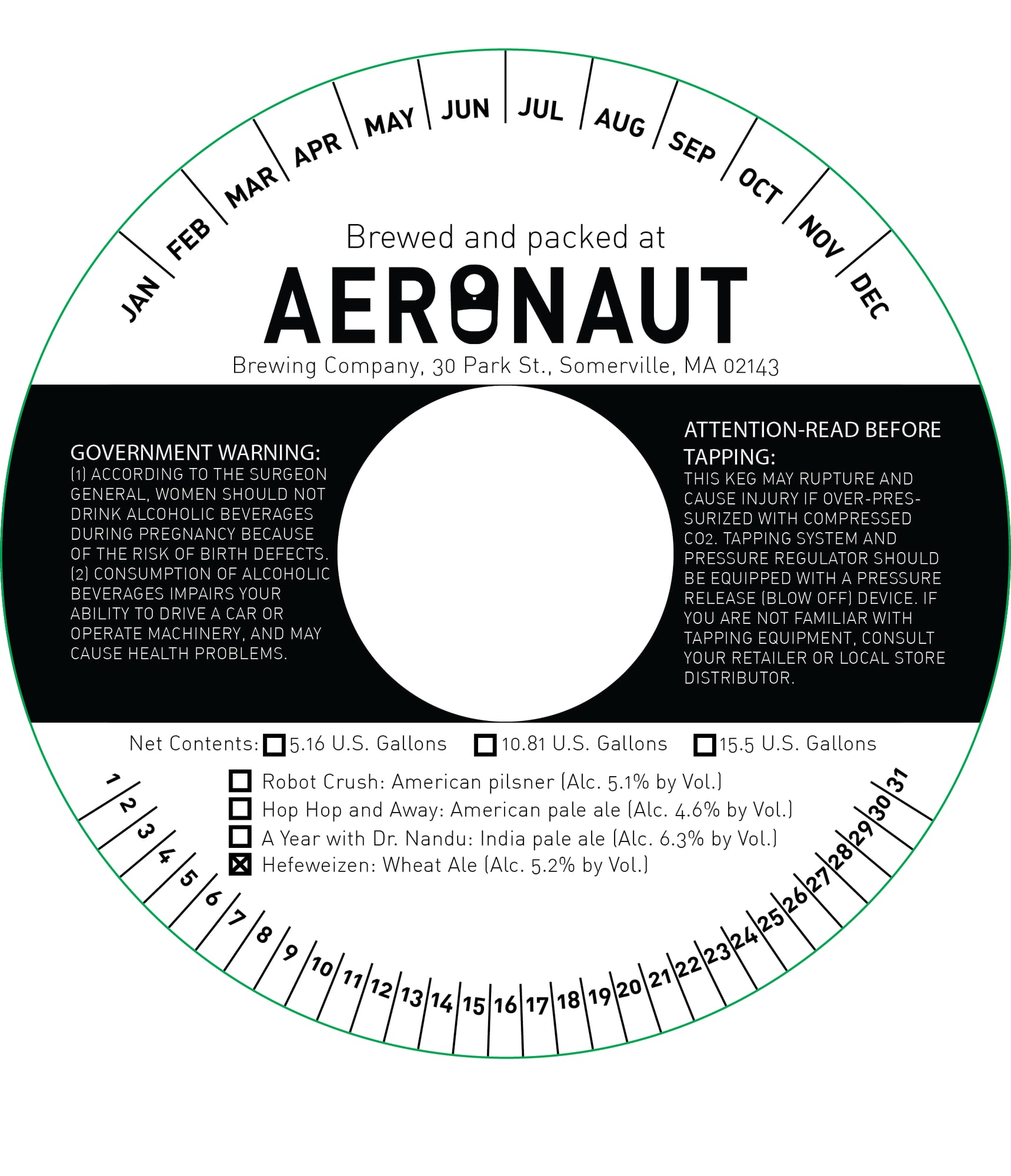A Year With Dr. Nandu by Aeronaut Brewing Company - beer label