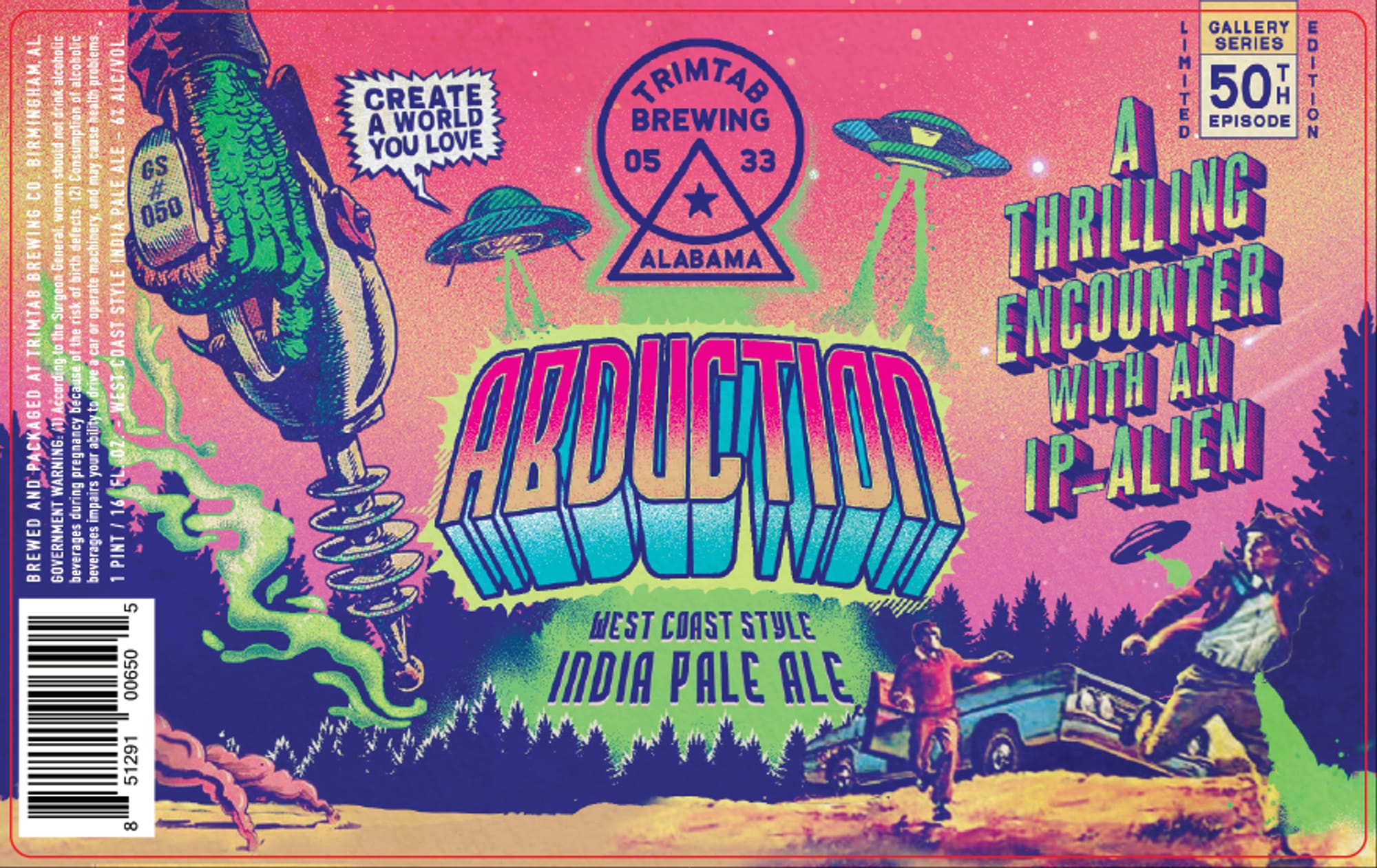 Abduction by Trimtab Brewing - beer label