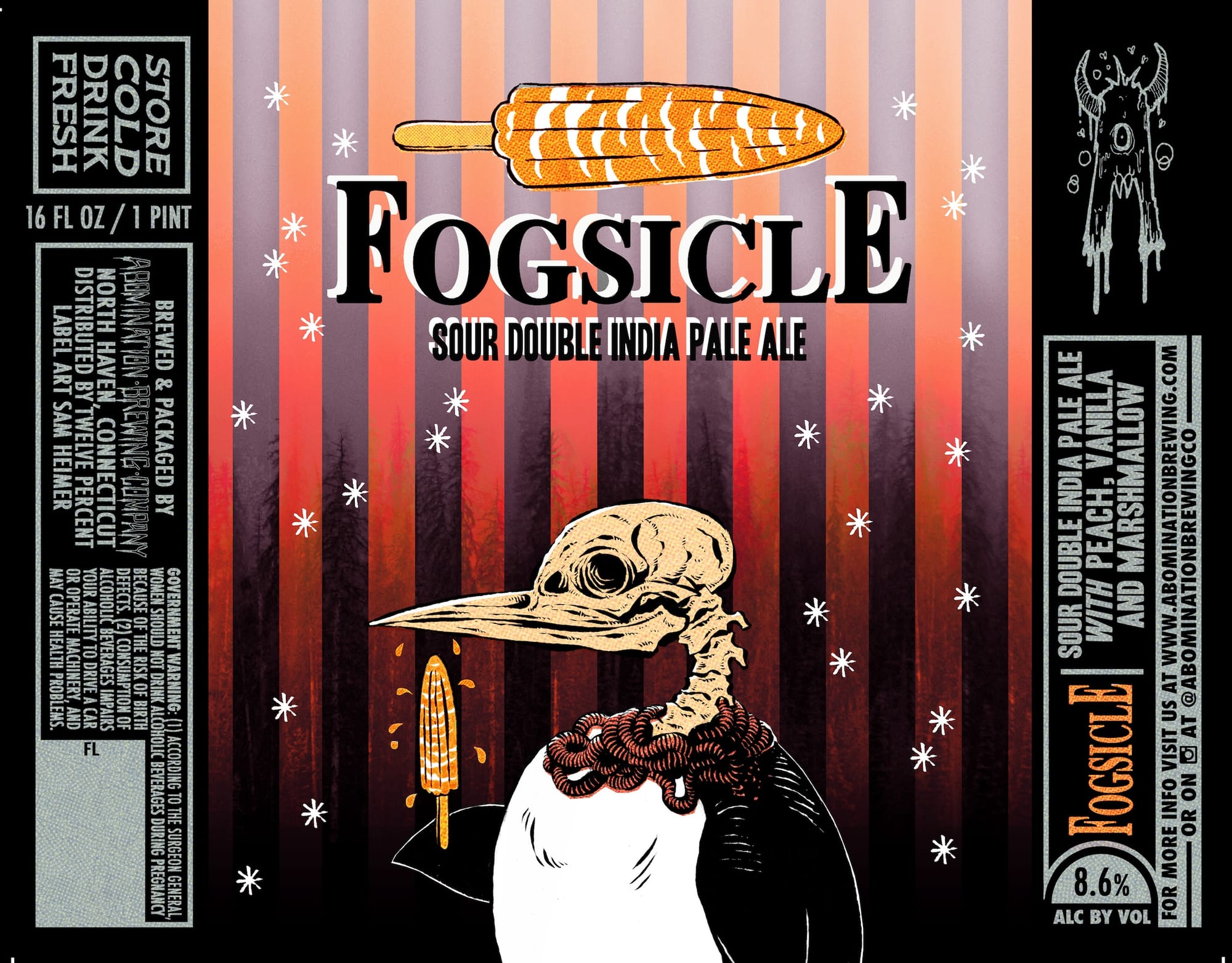 Fogsicle by Abomination Brewing Company - beer label