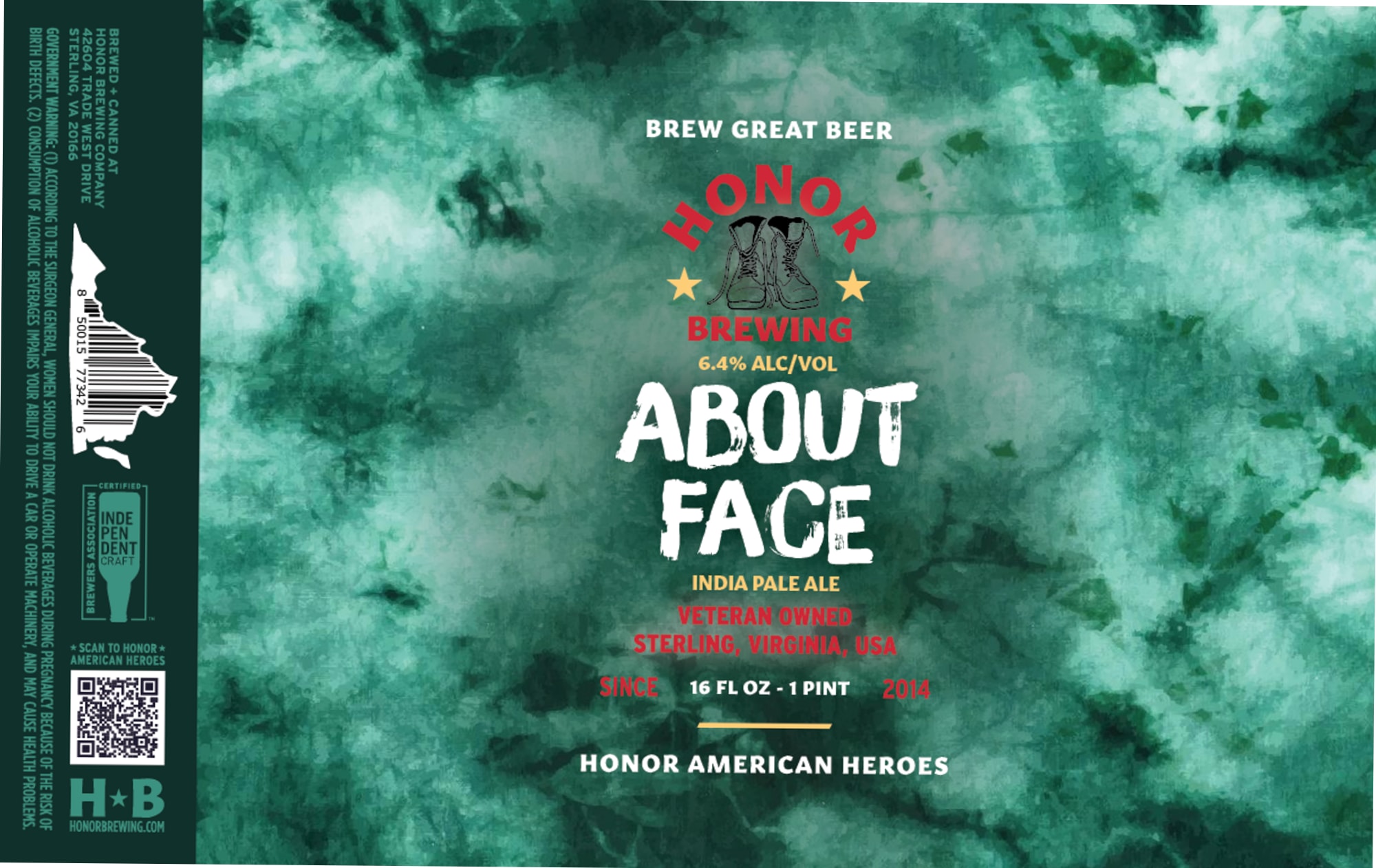 About Face by Honor Brewing Company - beer label