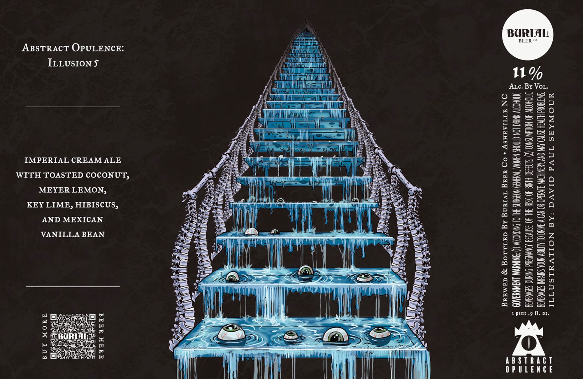 Abstract Opulence: Illusion 5 by Burial Beer Co. - beer label