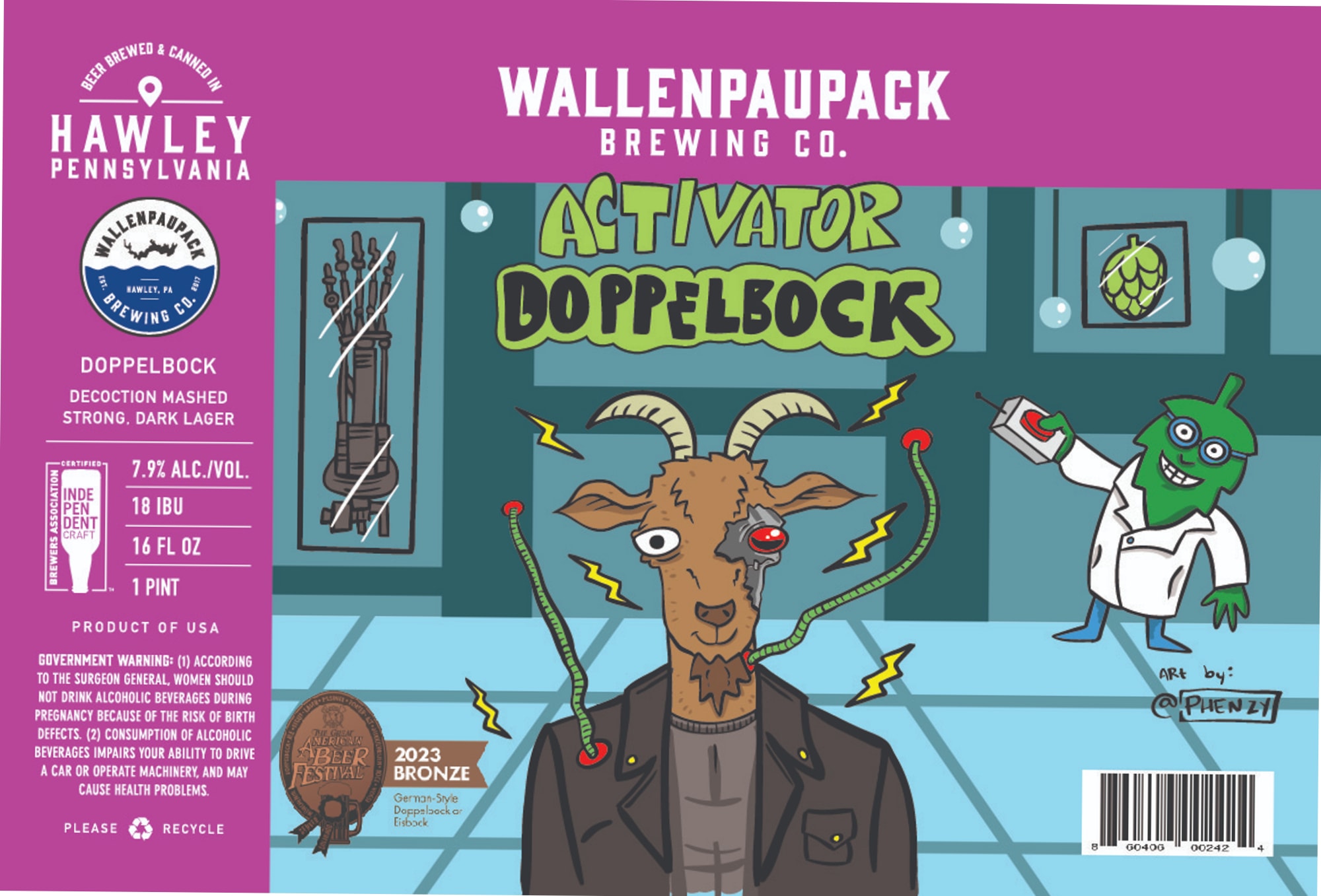 Activator Doppelbock by Wallenpaupack Brewing Co. - beer label