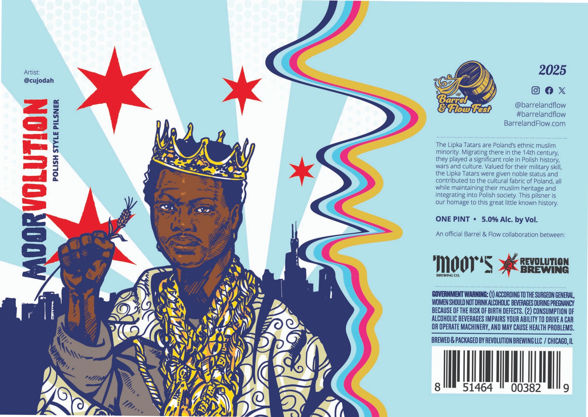 Adorvolution Polish Style Pilsner by Barrel & Flow - beer label