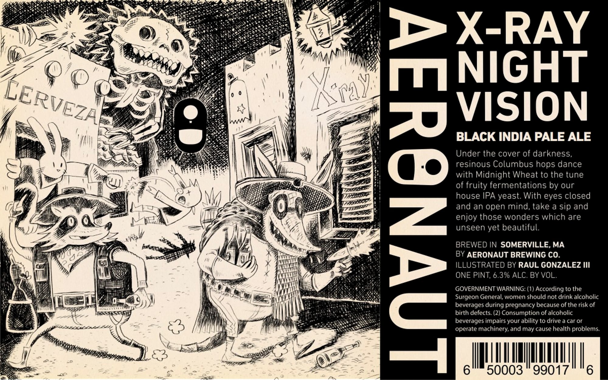 X-Ray Night Vision by Aeronaut Brewing - beer label