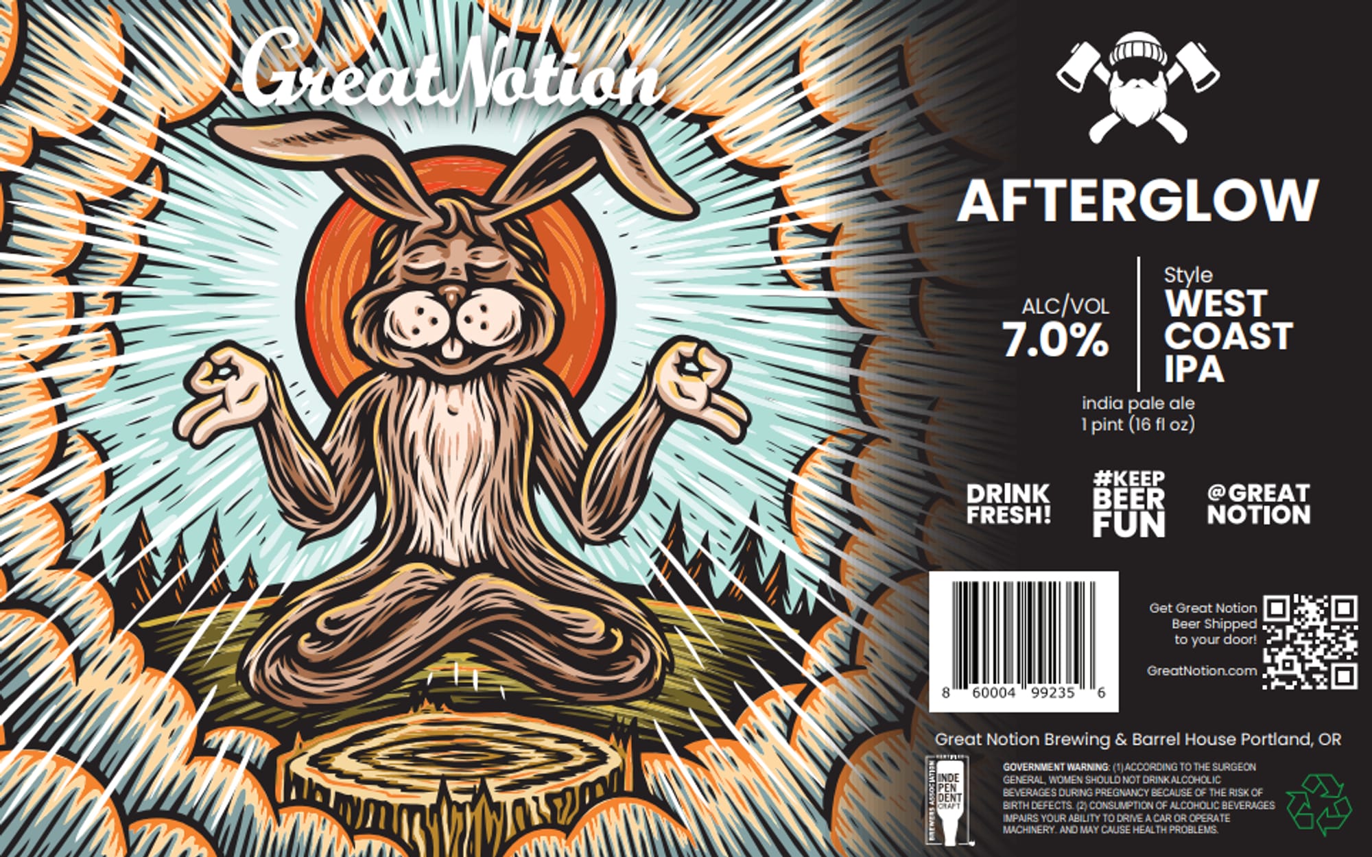 Afterglow by Great Notion Brewing - beer label