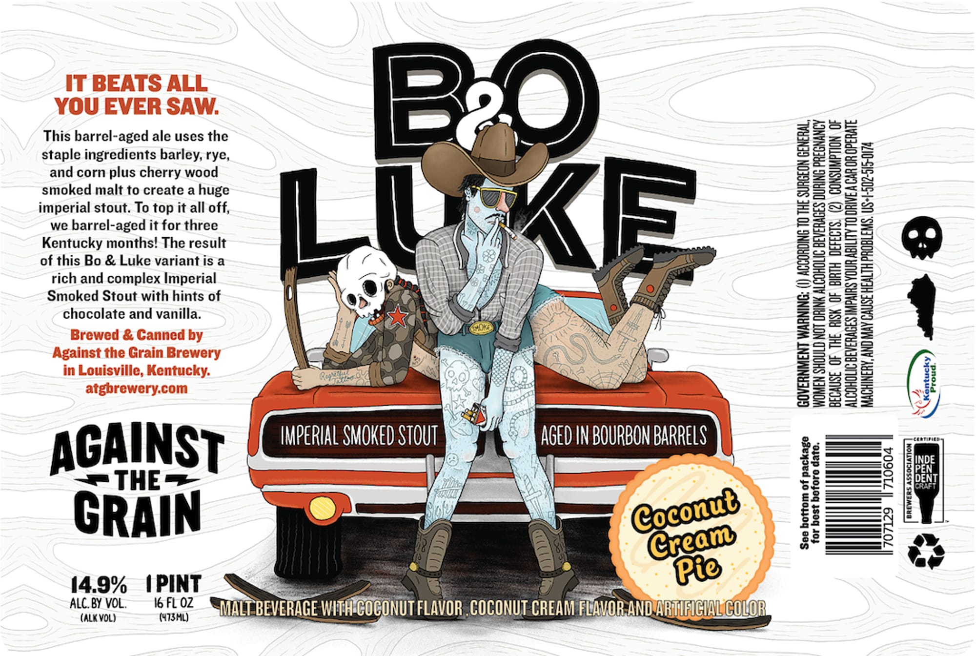 Bo & Luke by Against the Grain Brewery - beer label
