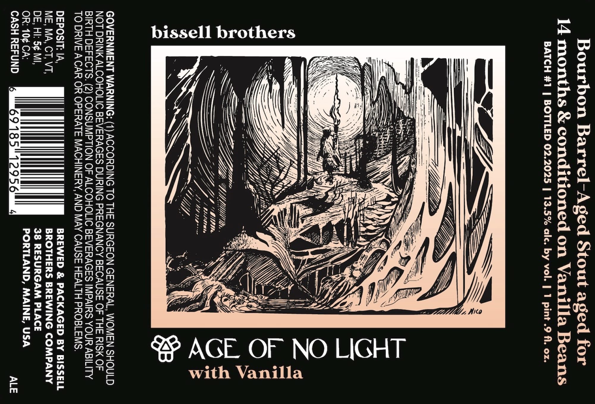 Age of No Light by Bissell Brothers - beer label