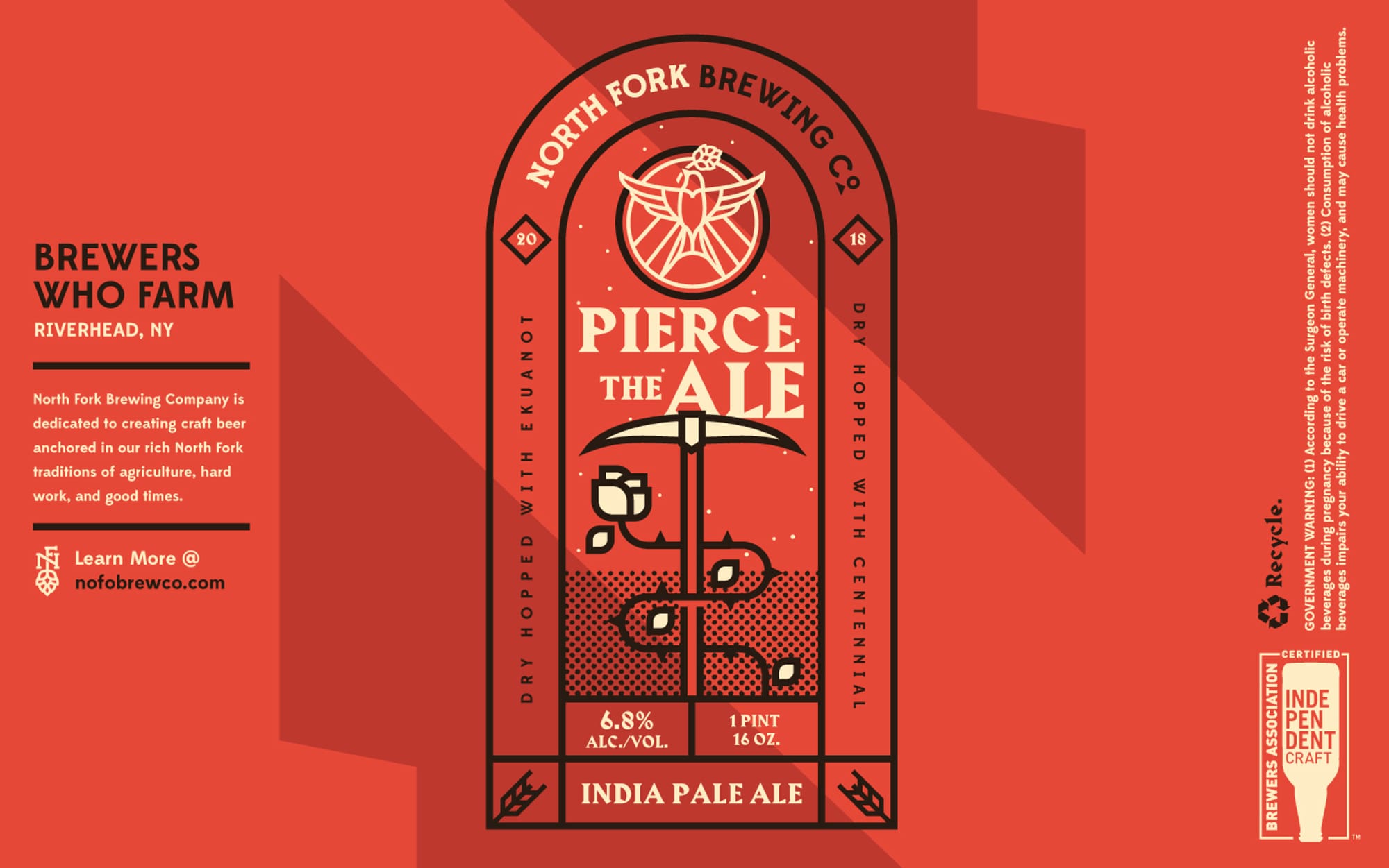 Pierce the Ale by North Fork Brewing Co. - beer label
