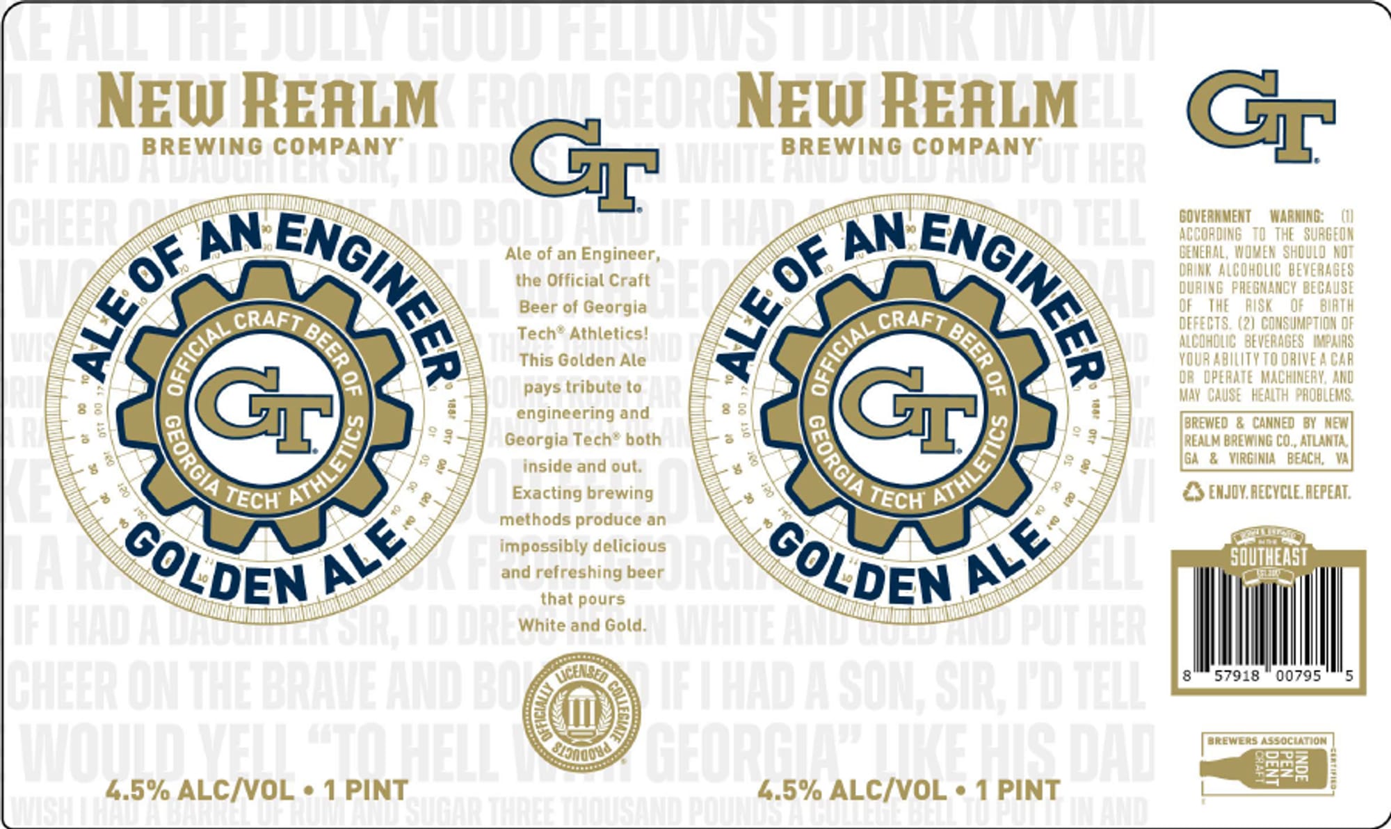 Ale of an Engineer by New Realm Brewing Company - beer label