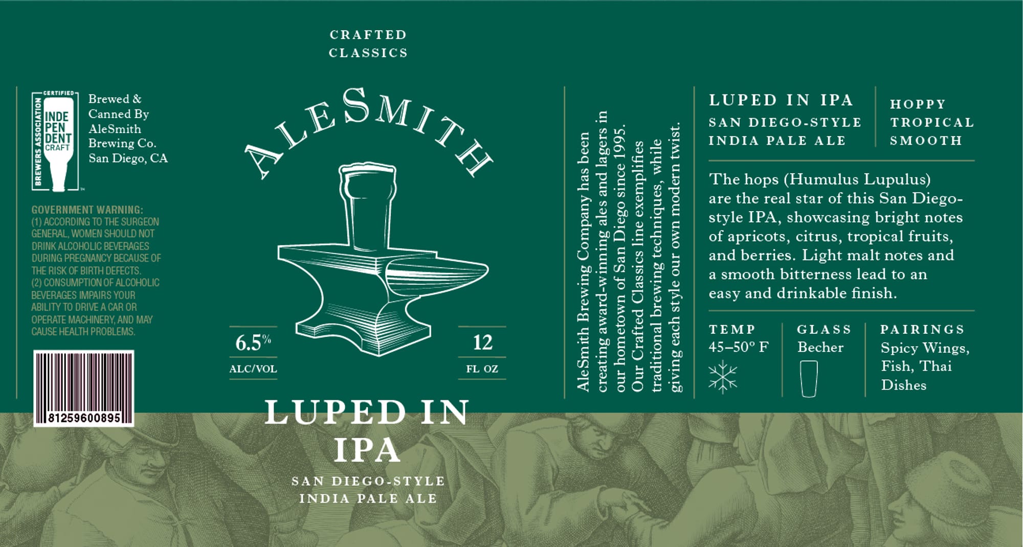 Luped In IPA by AleSmith Brewing Co. - beer label
