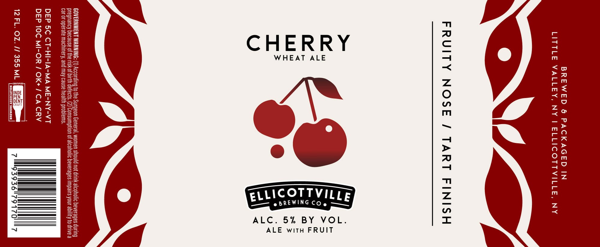 Ale with Fruit by Ellicottville Brewing Co. - beer label