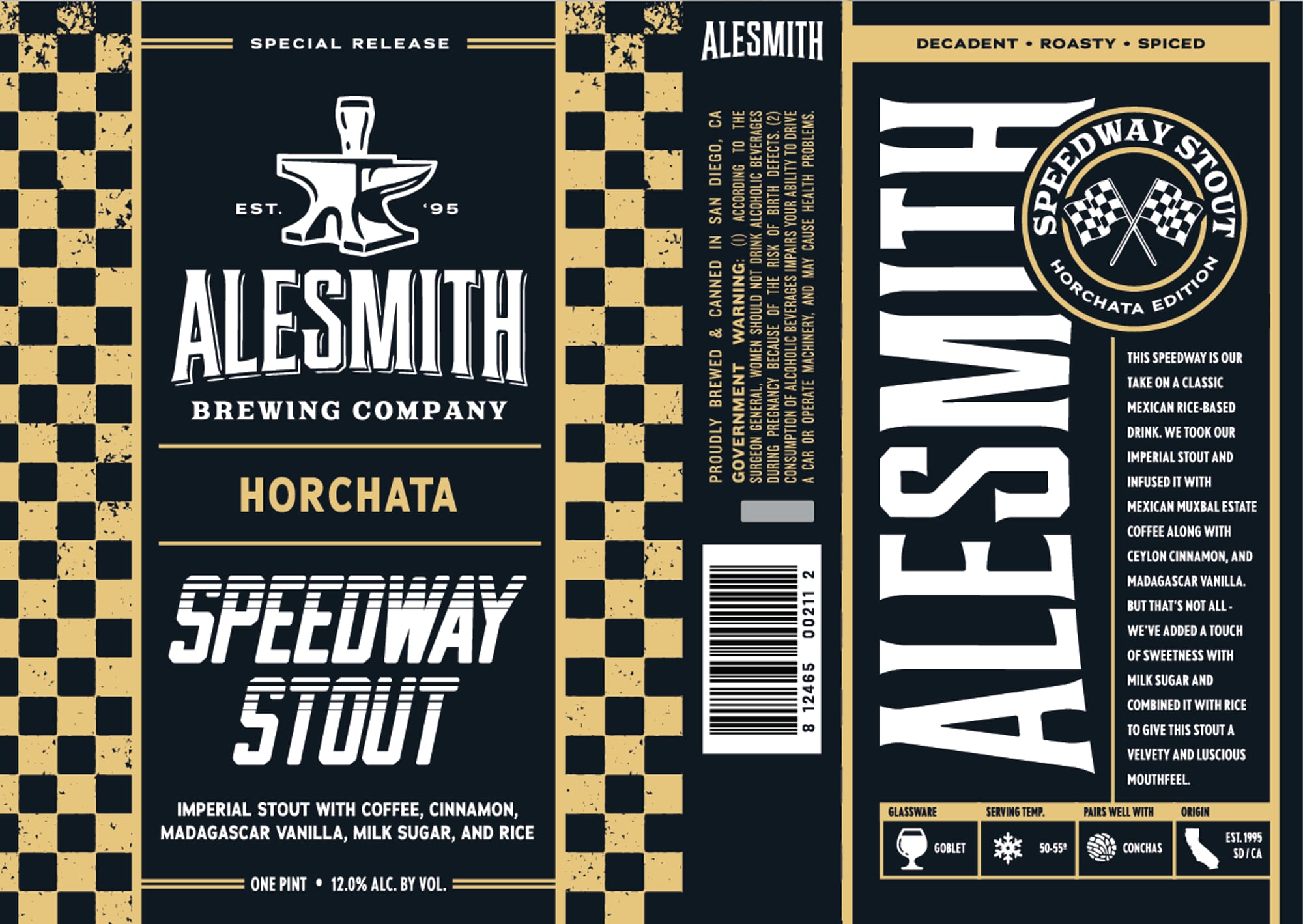 Horchata Speedway Stout by Alesmith Brewing Company - beer label