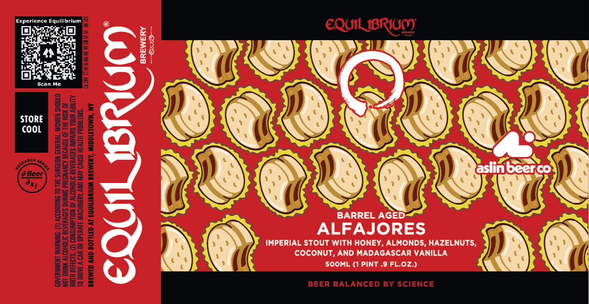 Alfajores by Equilibrium Brewery - beer label
