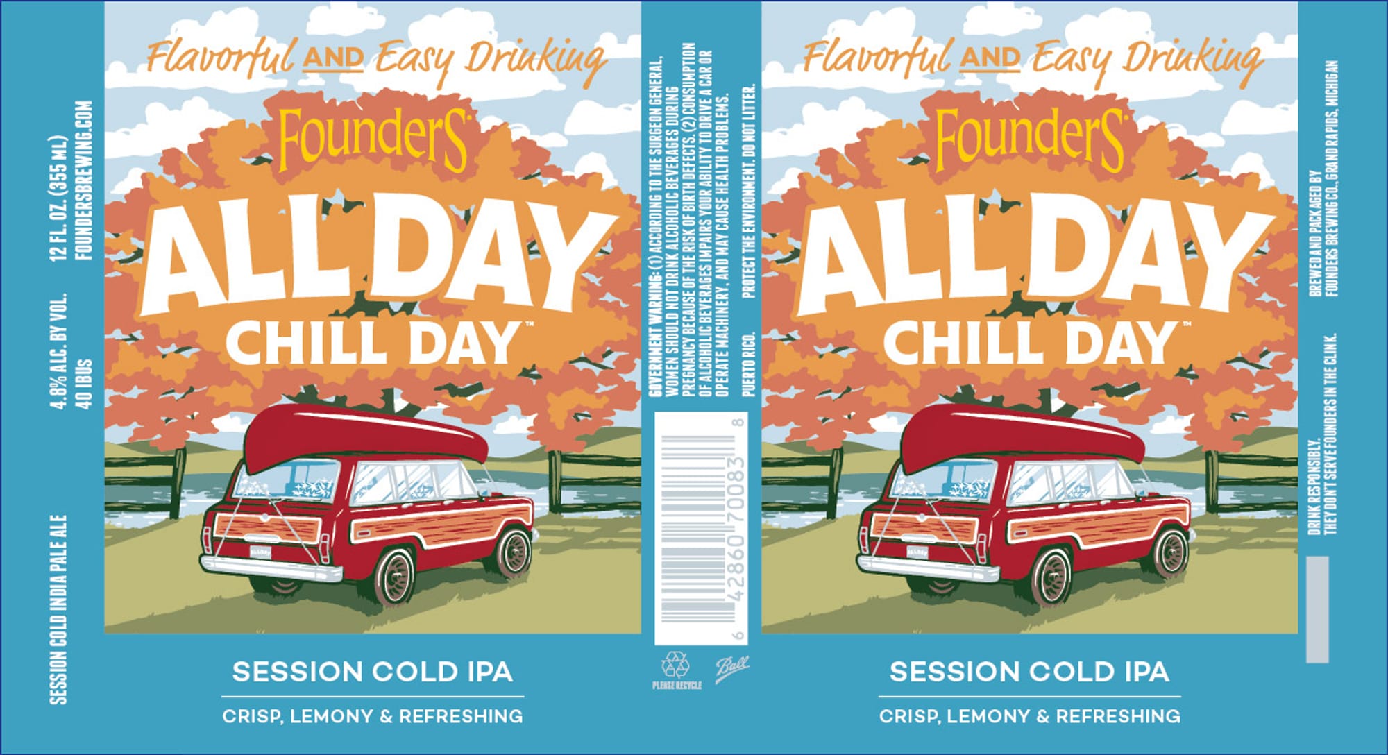All Day Chill Day by Founders Brewing Co. - beer label