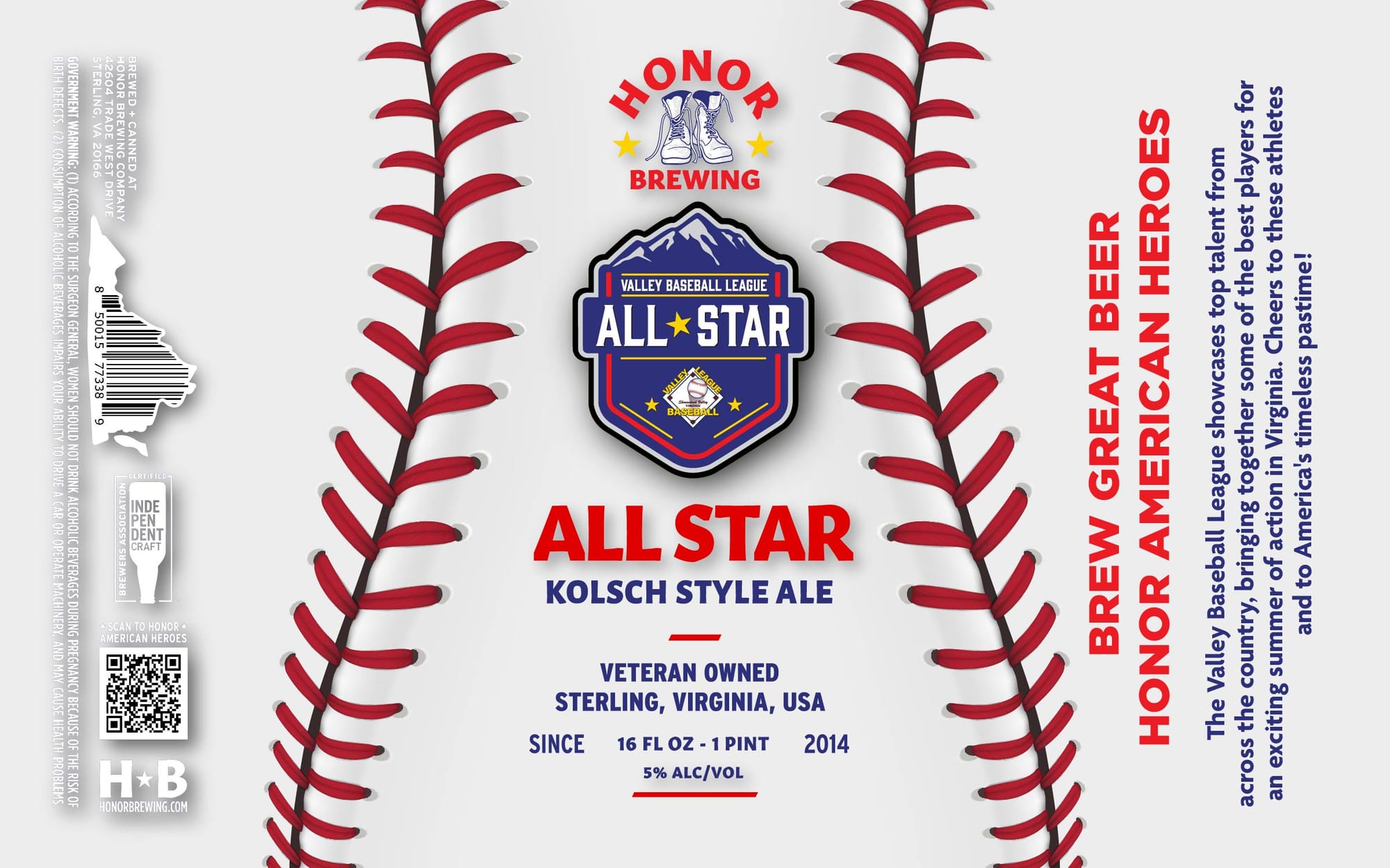All Star by Honor Brewing - beer label