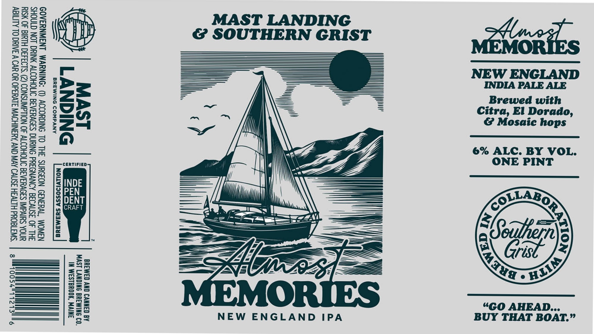 Almost Memories by Mast Landing Brewing Company - beer label