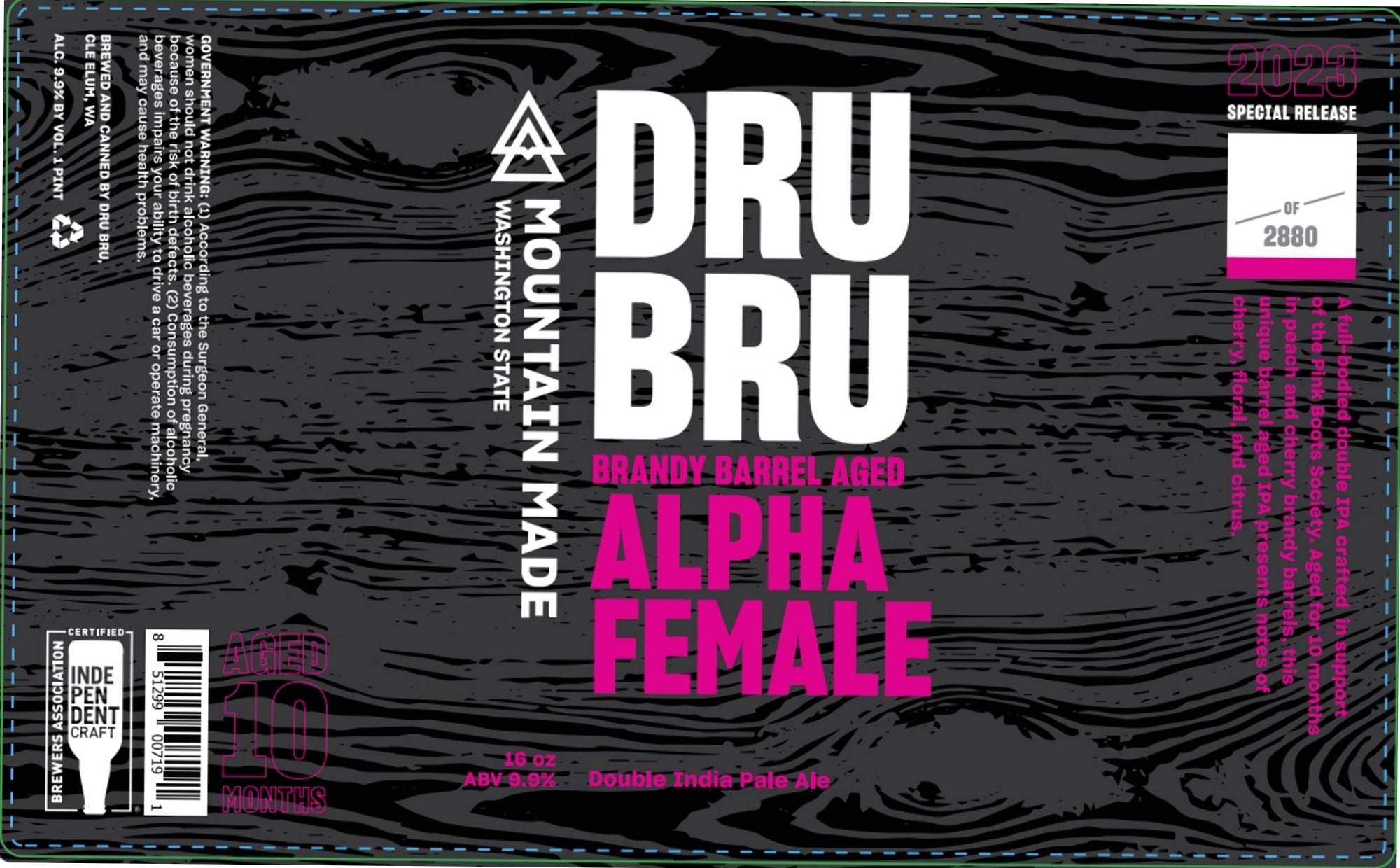 Alpha Female by Dru Bru - beer label