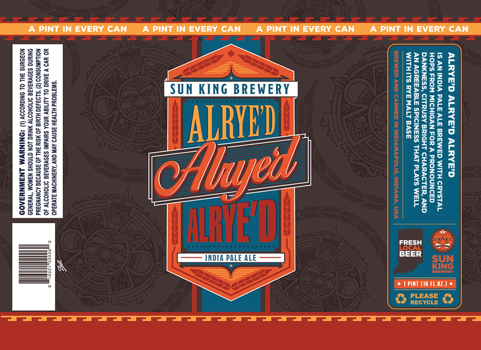 Alryed’d by Sun King Brewery - beer label