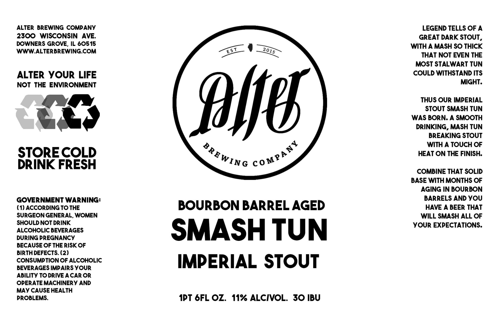 Smash Tun by Alter Brewing Company - beer label
