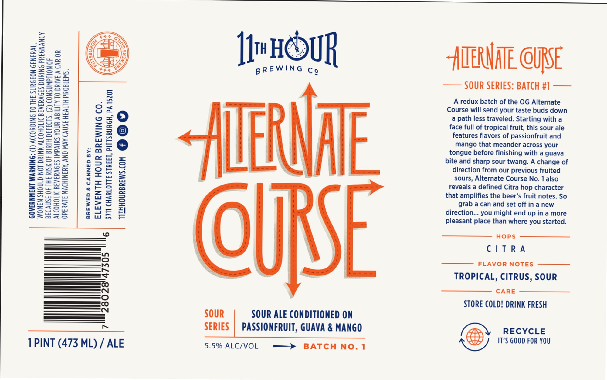 Alternate Curse by Eleventh Hour Brewing Co. - beer label