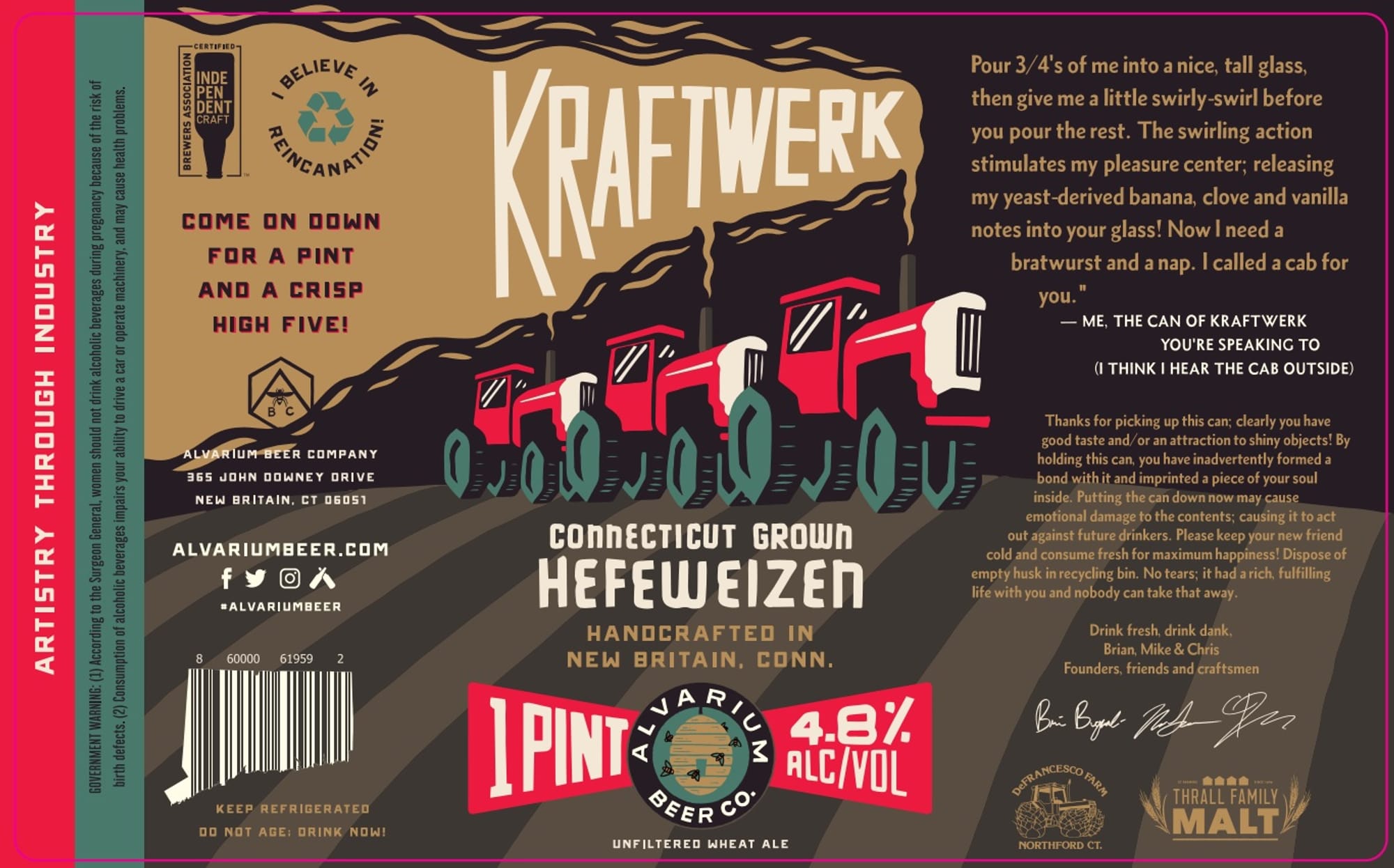 Kraftwerk by Alvarium Beer Company - beer label