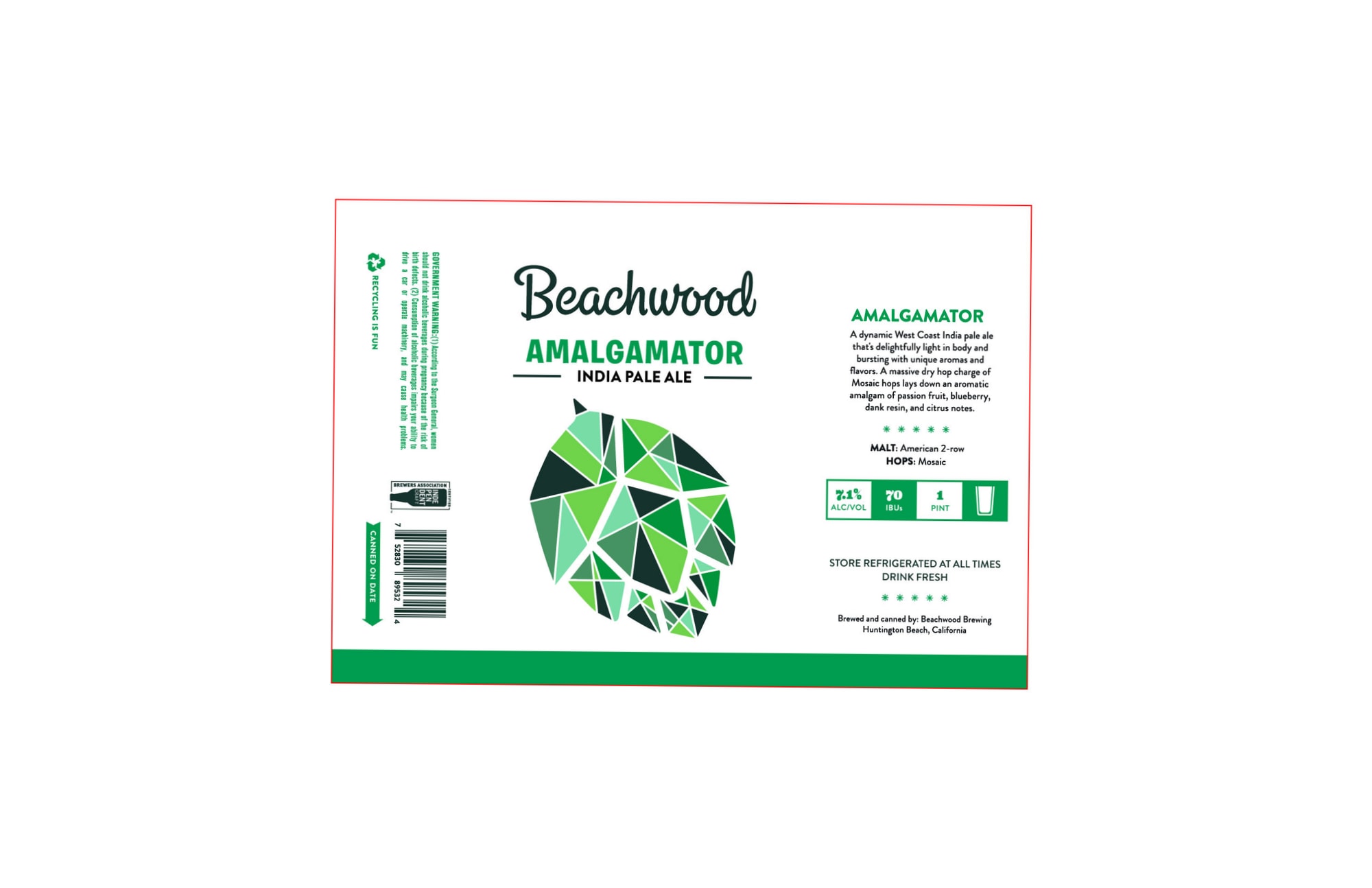 Amalgamator by Beachwood Brewing - beer label