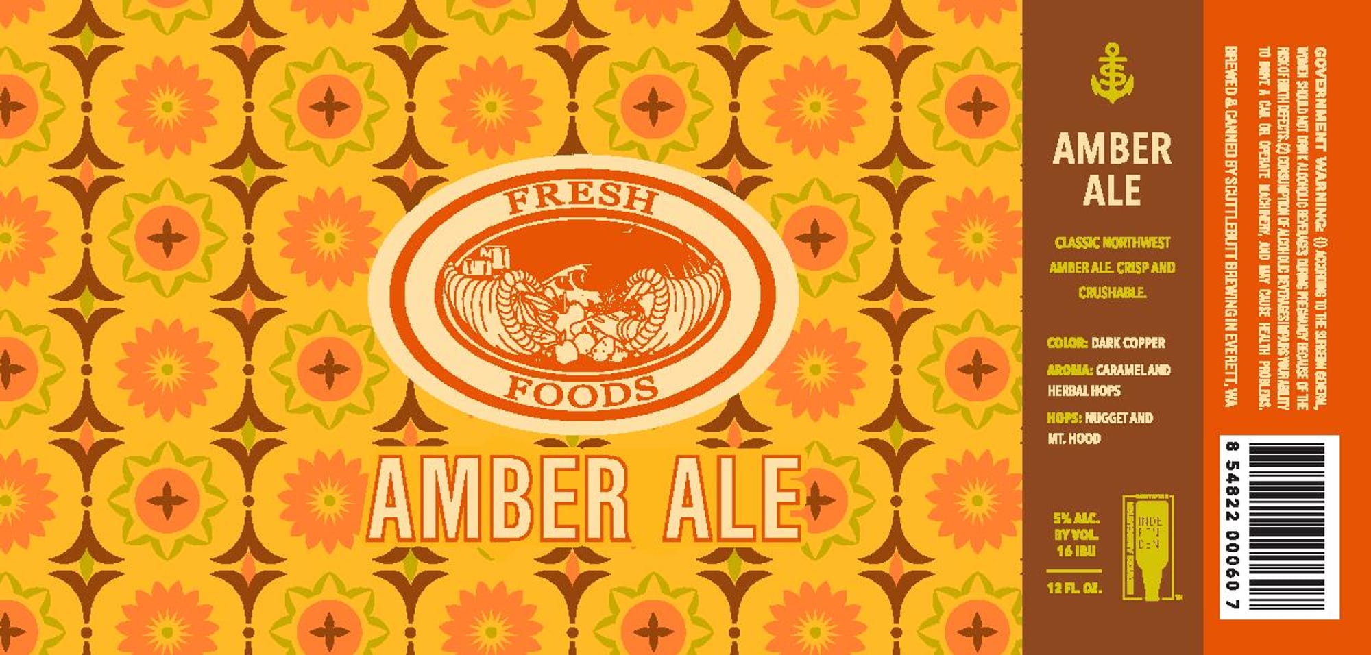 Amber Ale by Elysian Brewing - beer label