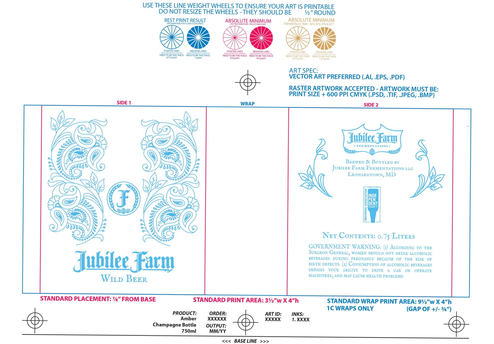 Amber XXXX by Jubilee Farm - beer label