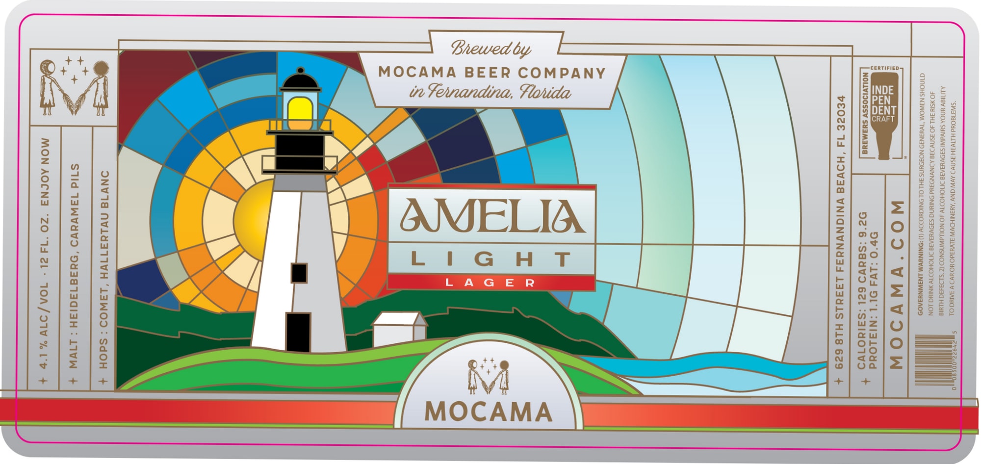 Amelia Light Lager by Mocama Beer Company - beer label