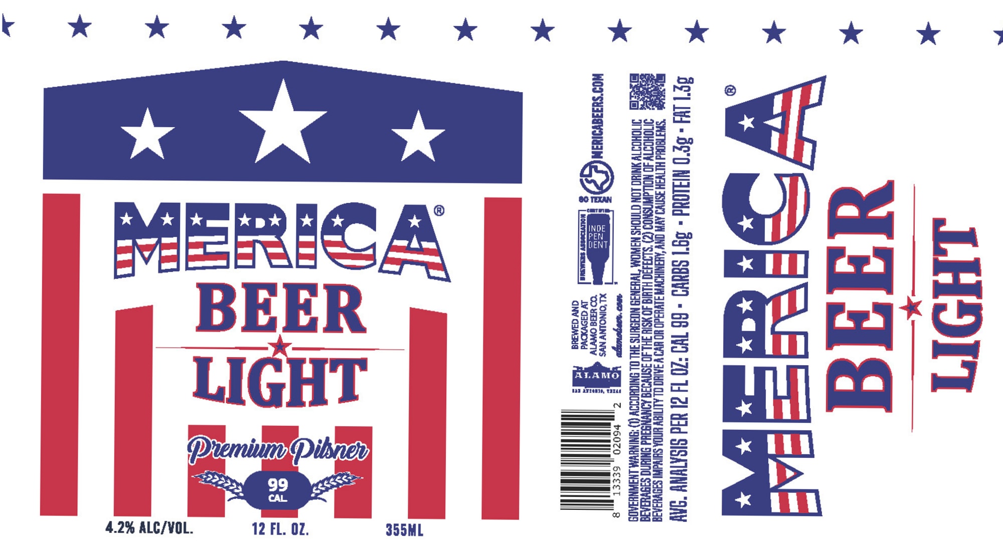 America Beer Light by America Beer Co. - beer label