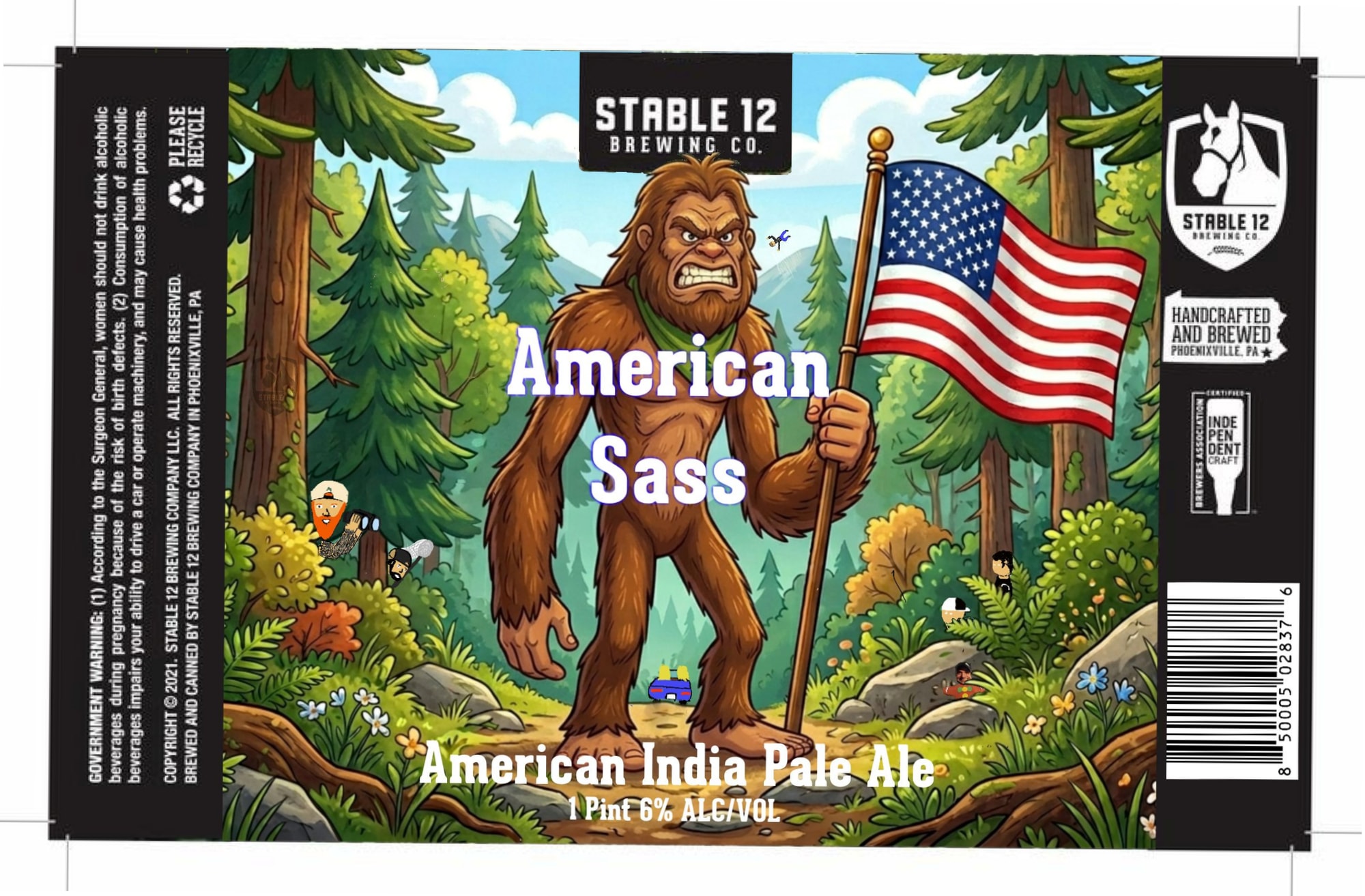 American Sass by Stable 12 Brewing Co. - beer label