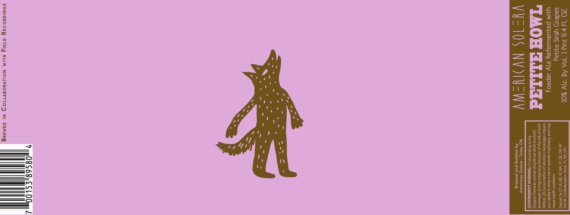 Petite Eel by American Solera - beer label