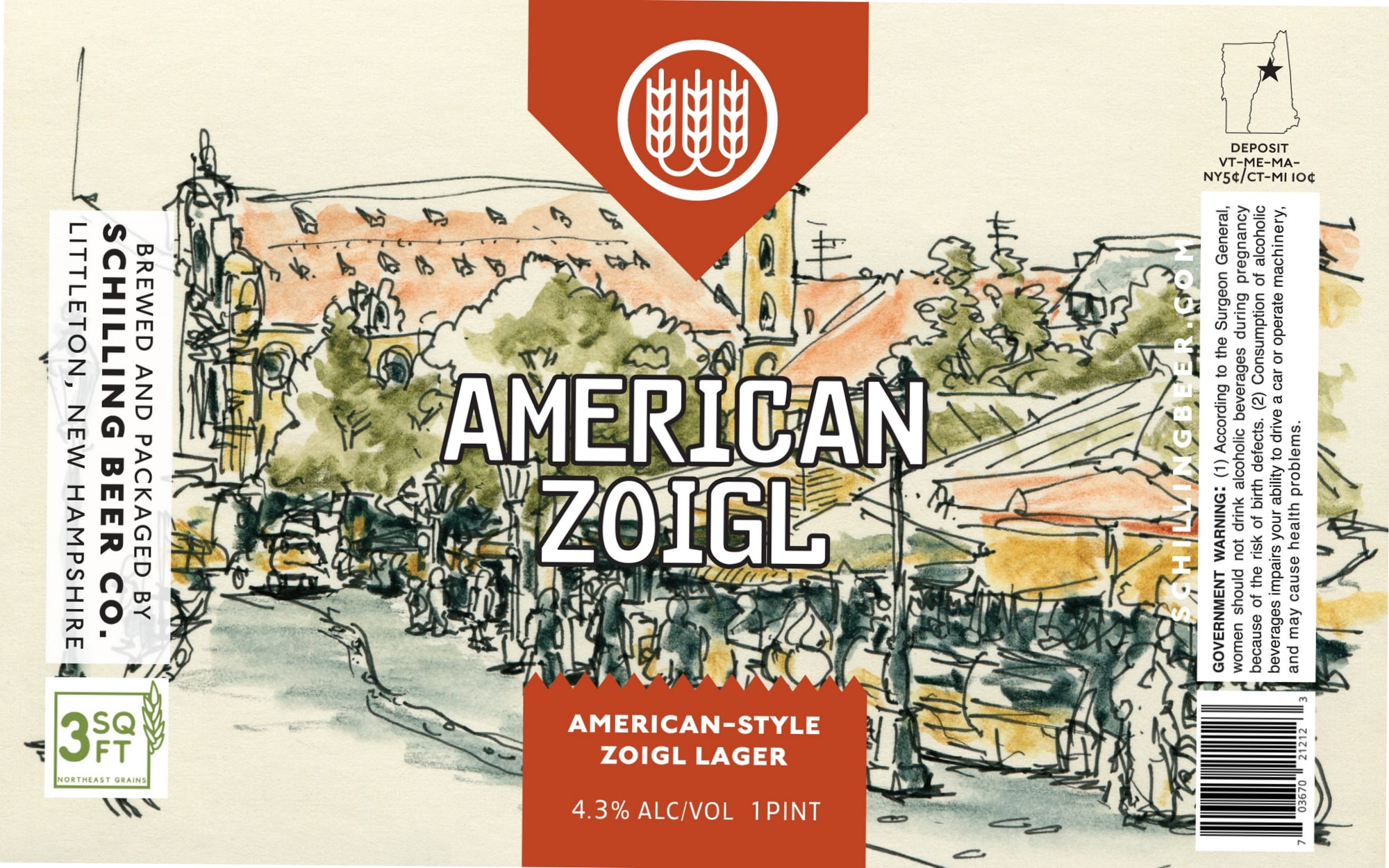 American Zoigl by Schilling Beer Co. - beer label