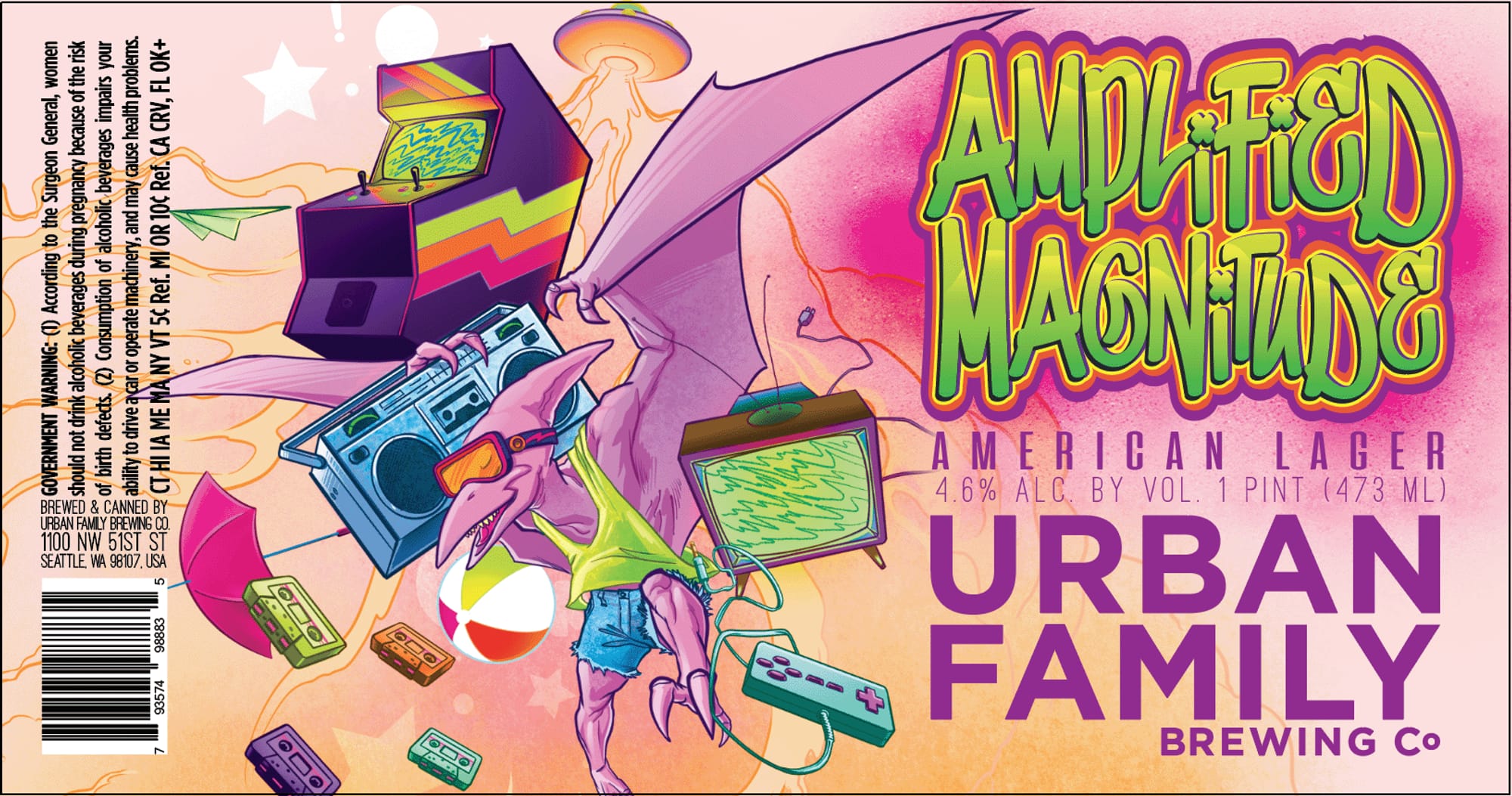 Amplitude Magnitude by Urban Family Brewing Co. - beer label