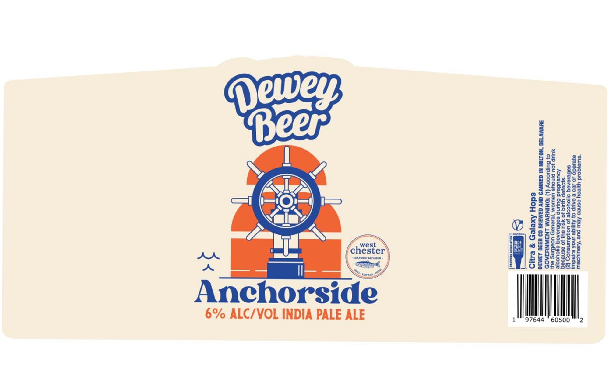 Anchorage by Dewey Beer Co. - beer label